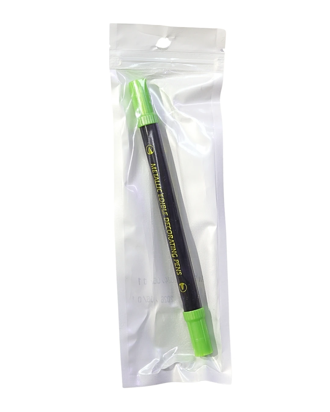 Gıda Kalemi Çift Taraflı / İnce ve Kalın Uç - Metalik Yeşil