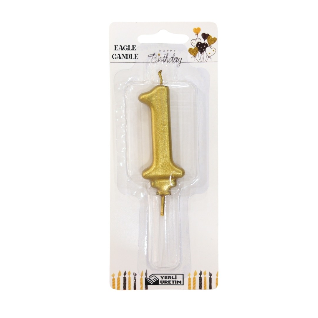 Rakam Mum Gold - 1 Rakamı