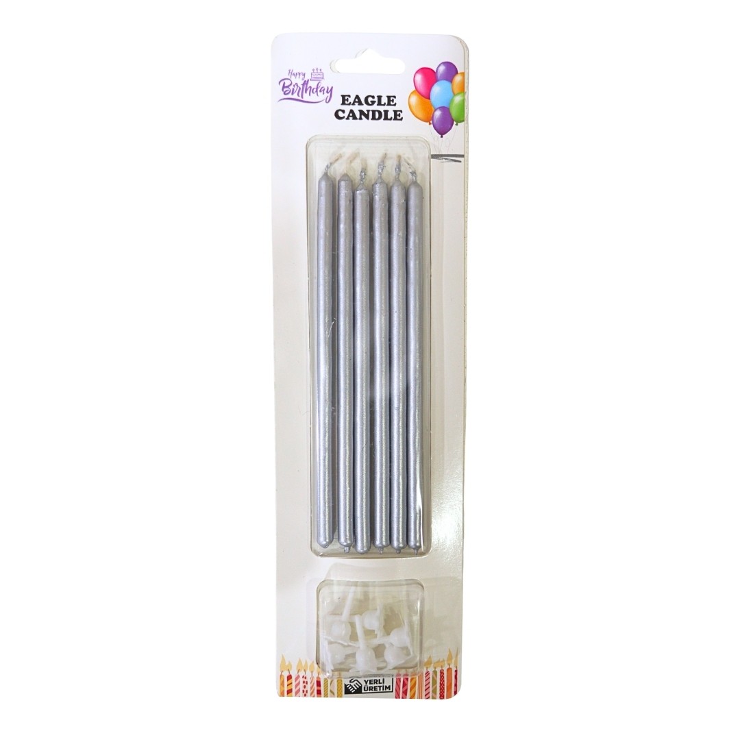 15 cm Pasta Mumu 6'lı - Gümüş