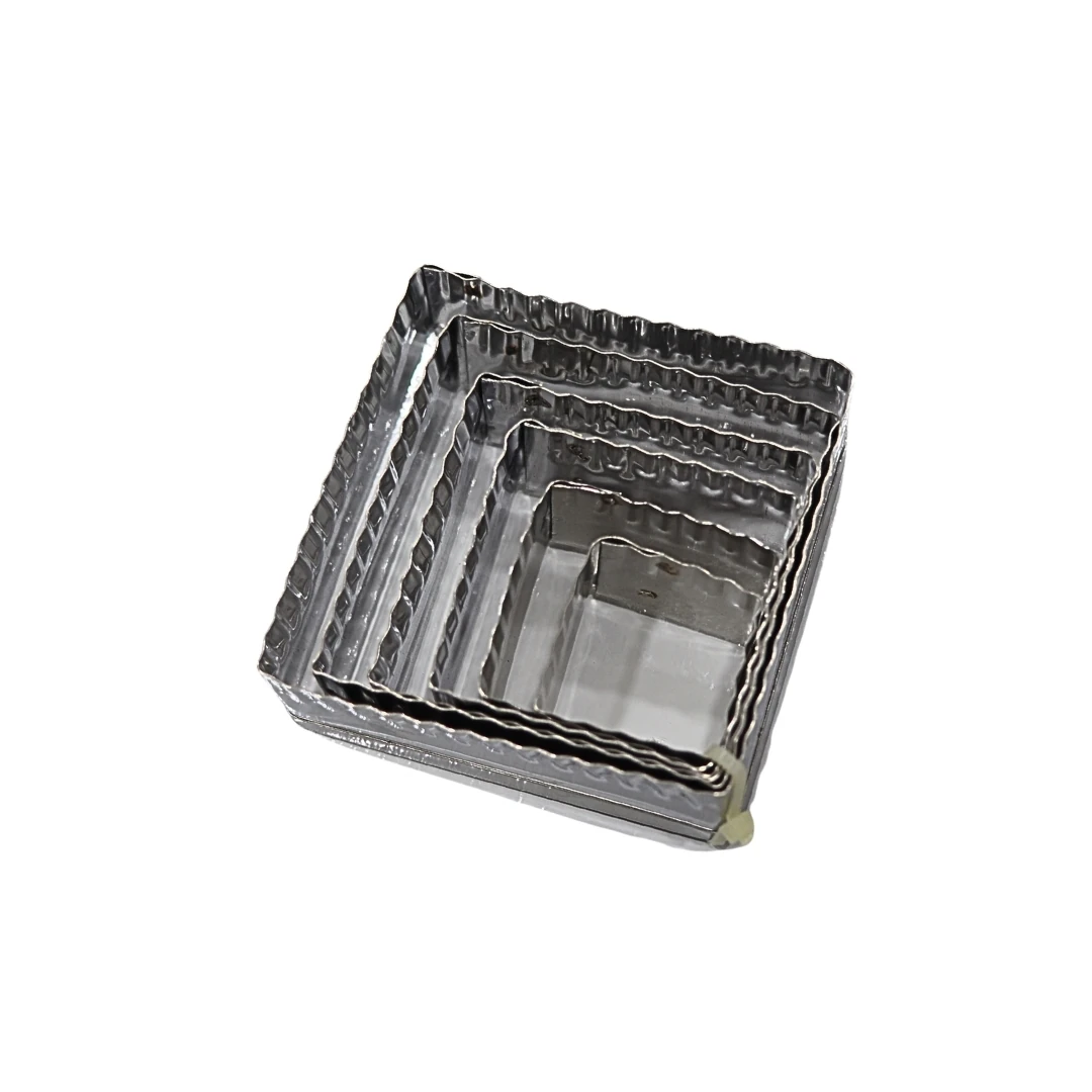 6'lı Volovan Set - Tırtıklı Kare