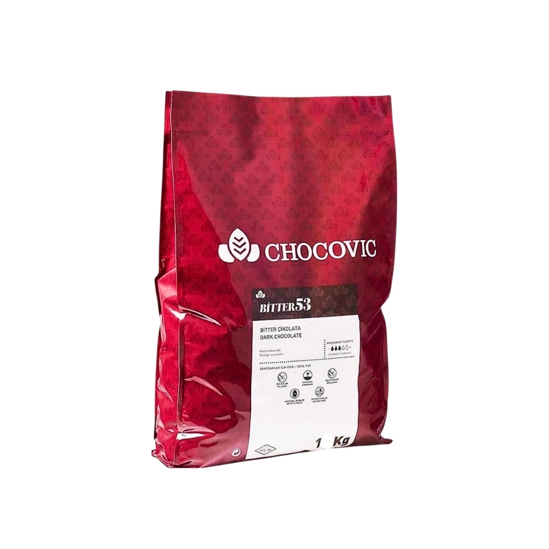 Chocovic Para Çikolata 1 kg (Bölünmüş) - Bitter