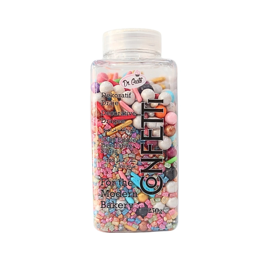 Dr Gusto Konfeti Sprinkles Süs Şekeri 250 gr - Mix