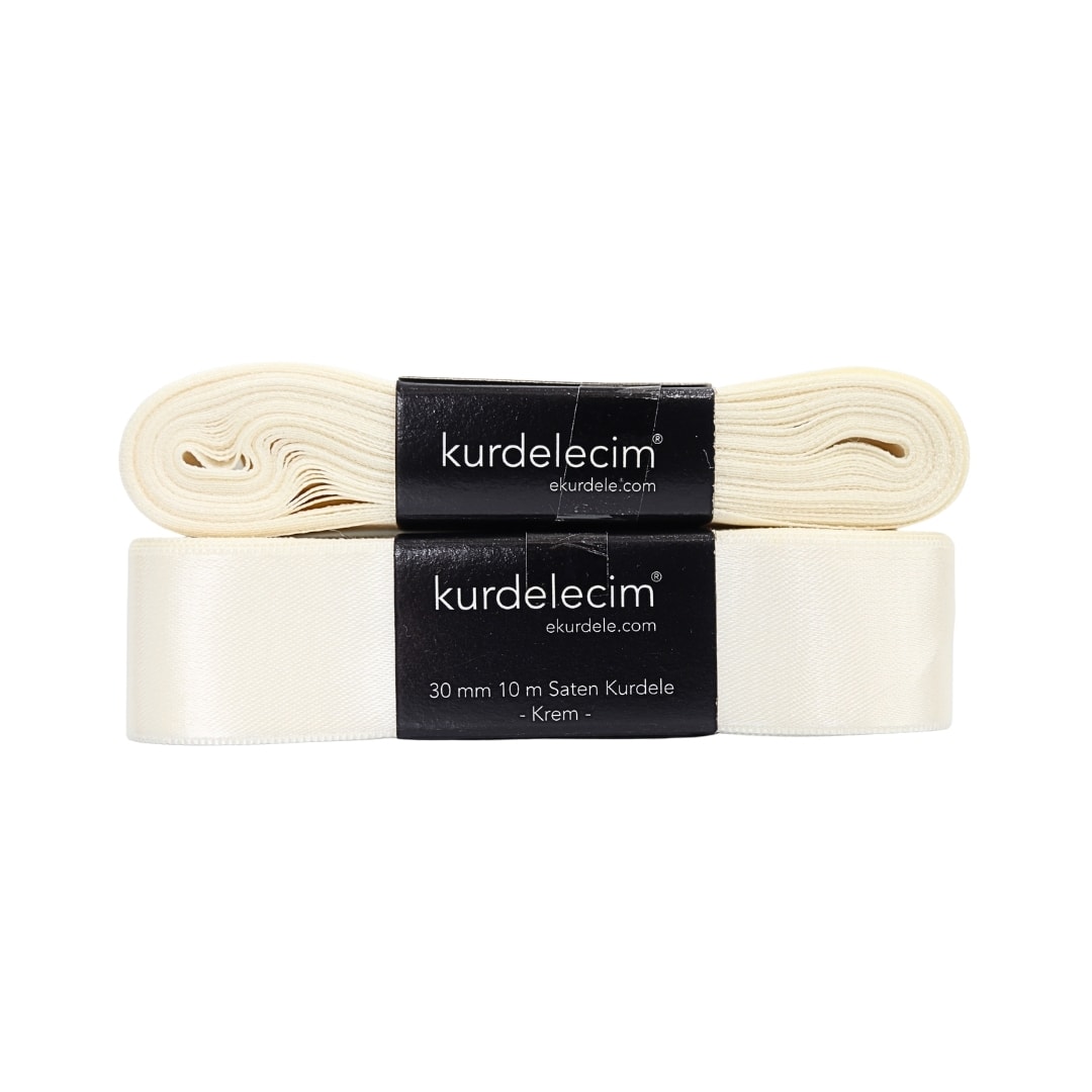 Kurdele 3cm*10mt - Krem