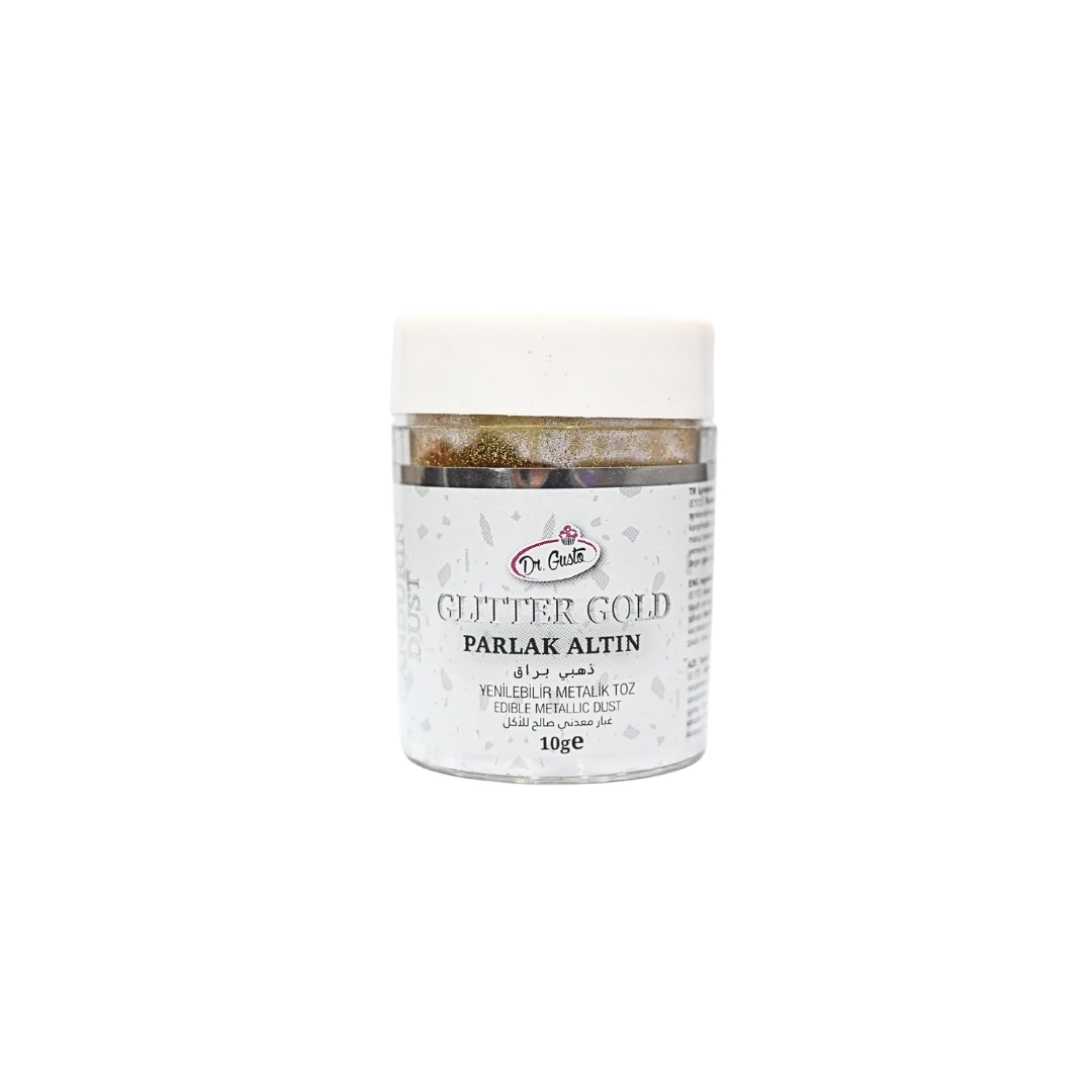 Dr Gusto Metalik Toz Gıda Boyası 10 gr - Parlak Altın (Uçan Sim)