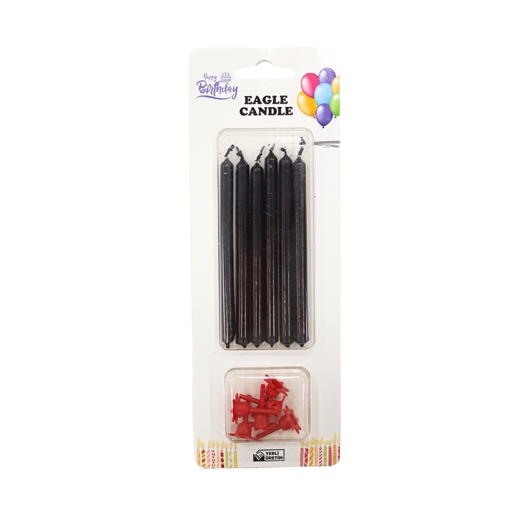 10 cm Pasta Mumu 6'lı - Siyah