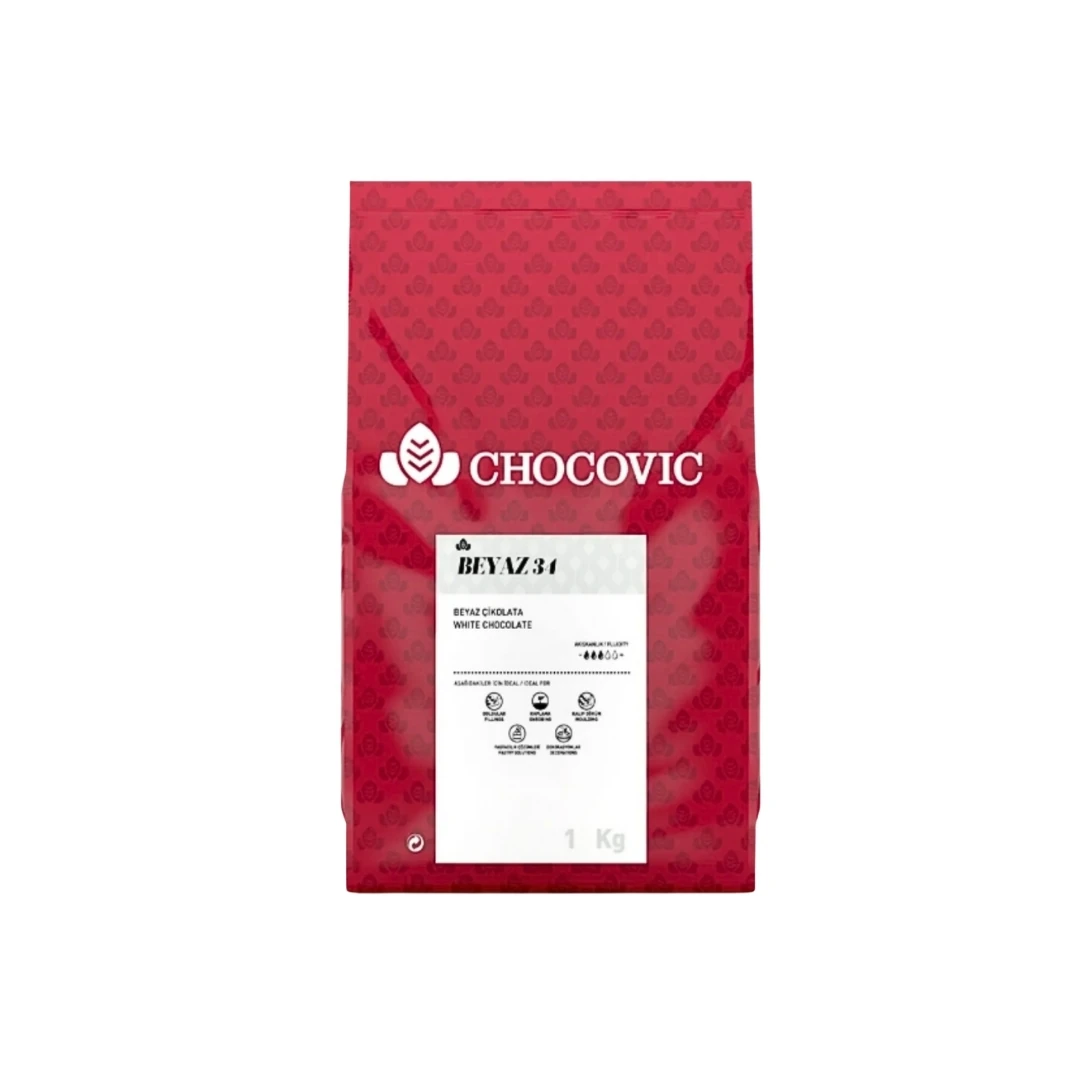Chocovic Para Çikolata 1 kg (Bölünmüş) - Beyaz