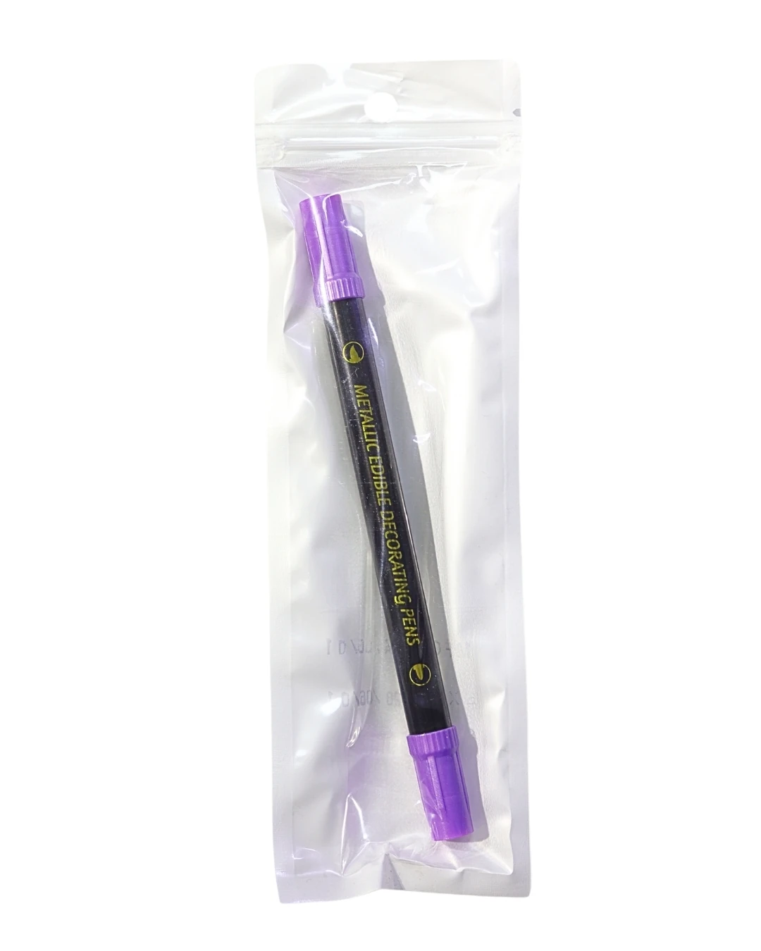 Gıda Kalemi Çift Taraflı / İnce ve Kalın Uç - Metalik Mor