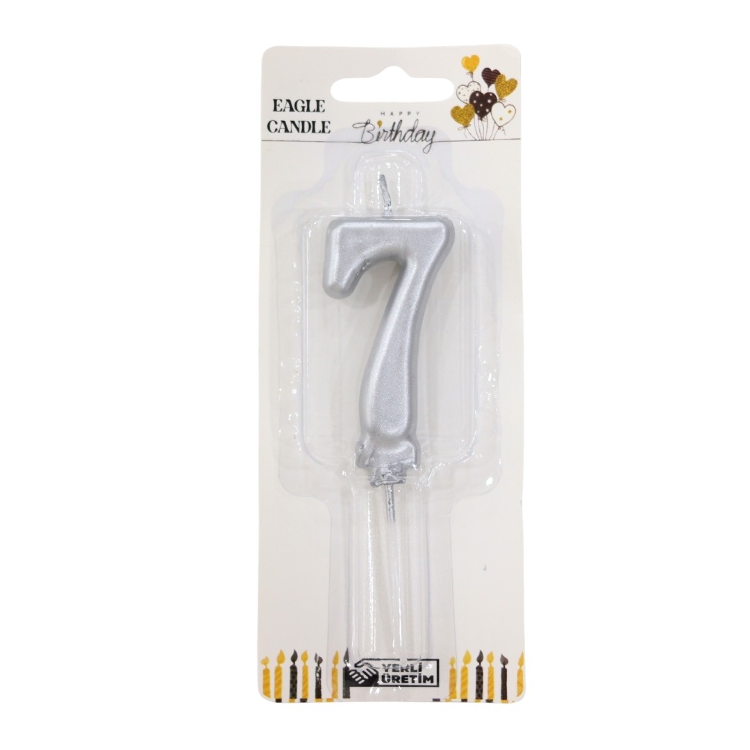Rakam Mum Gümüş - 7 Rakamı