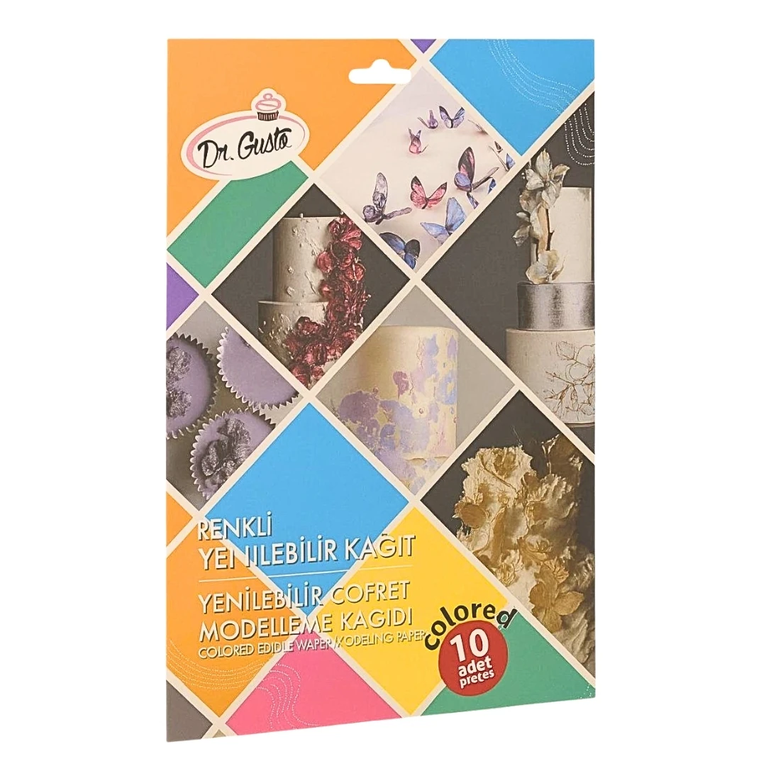 Renkli Yenilebilir Kağıt 10'lu (Modelleme Kağıdı)