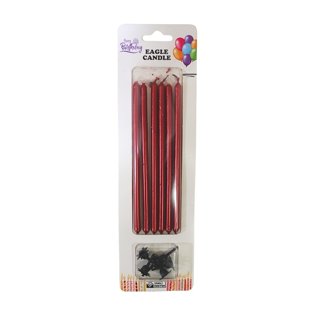 15 cm Pasta Mumu 6'lı - Kırmızı