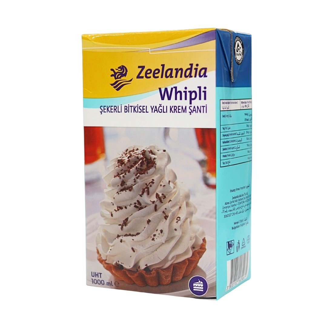 Zeelandia Şekerli Bitkisel Krem Şanti 1 kg X 12 Adet