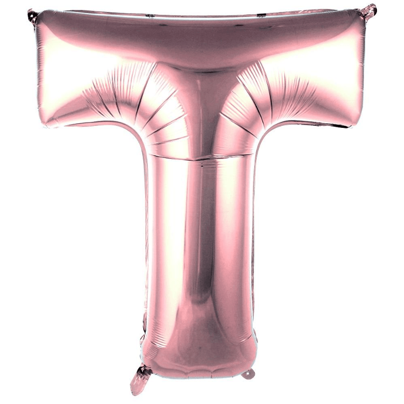 40 inç Harf Rose Gold Balon - T Harfi