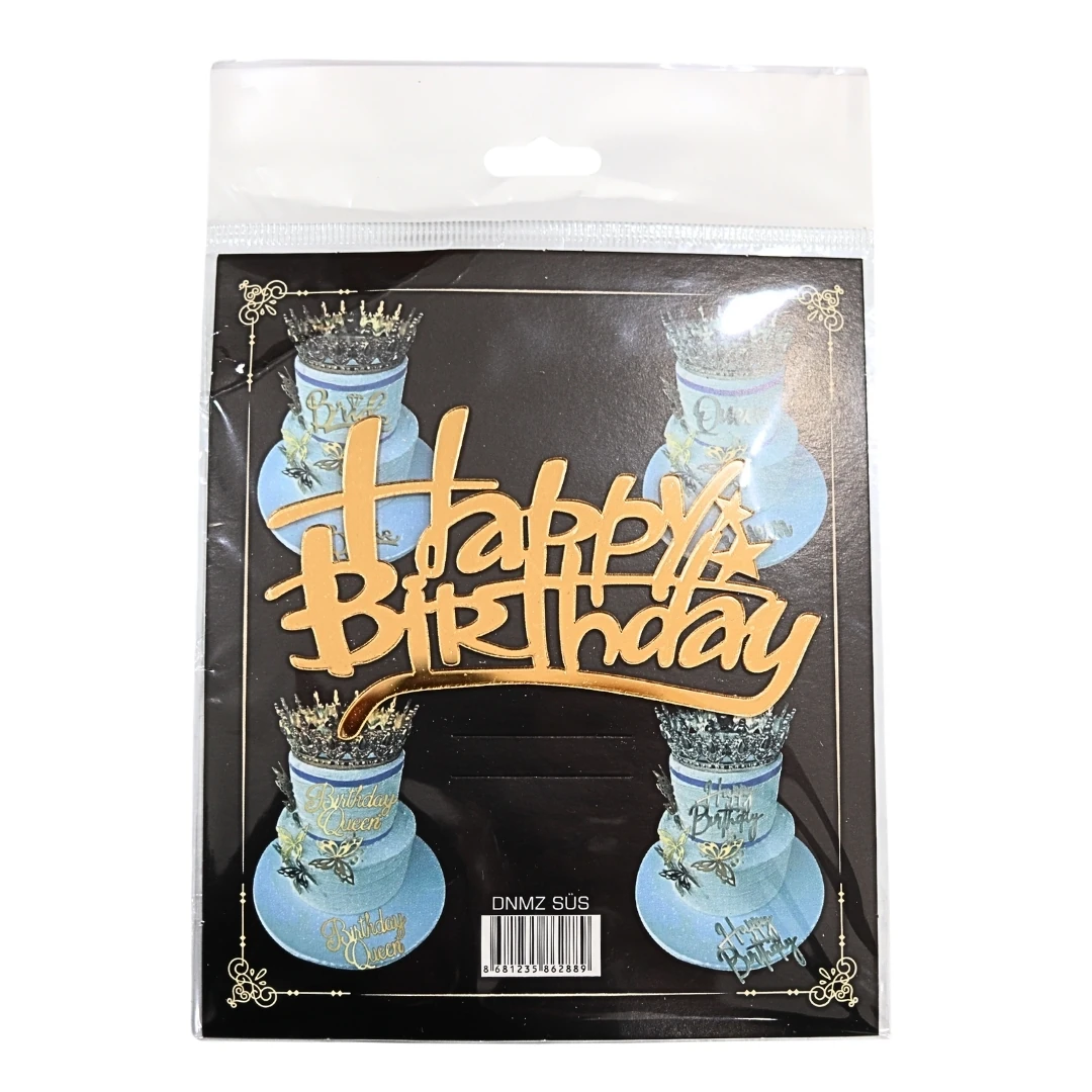 Happy Birthday Gold Pasta Önü-2