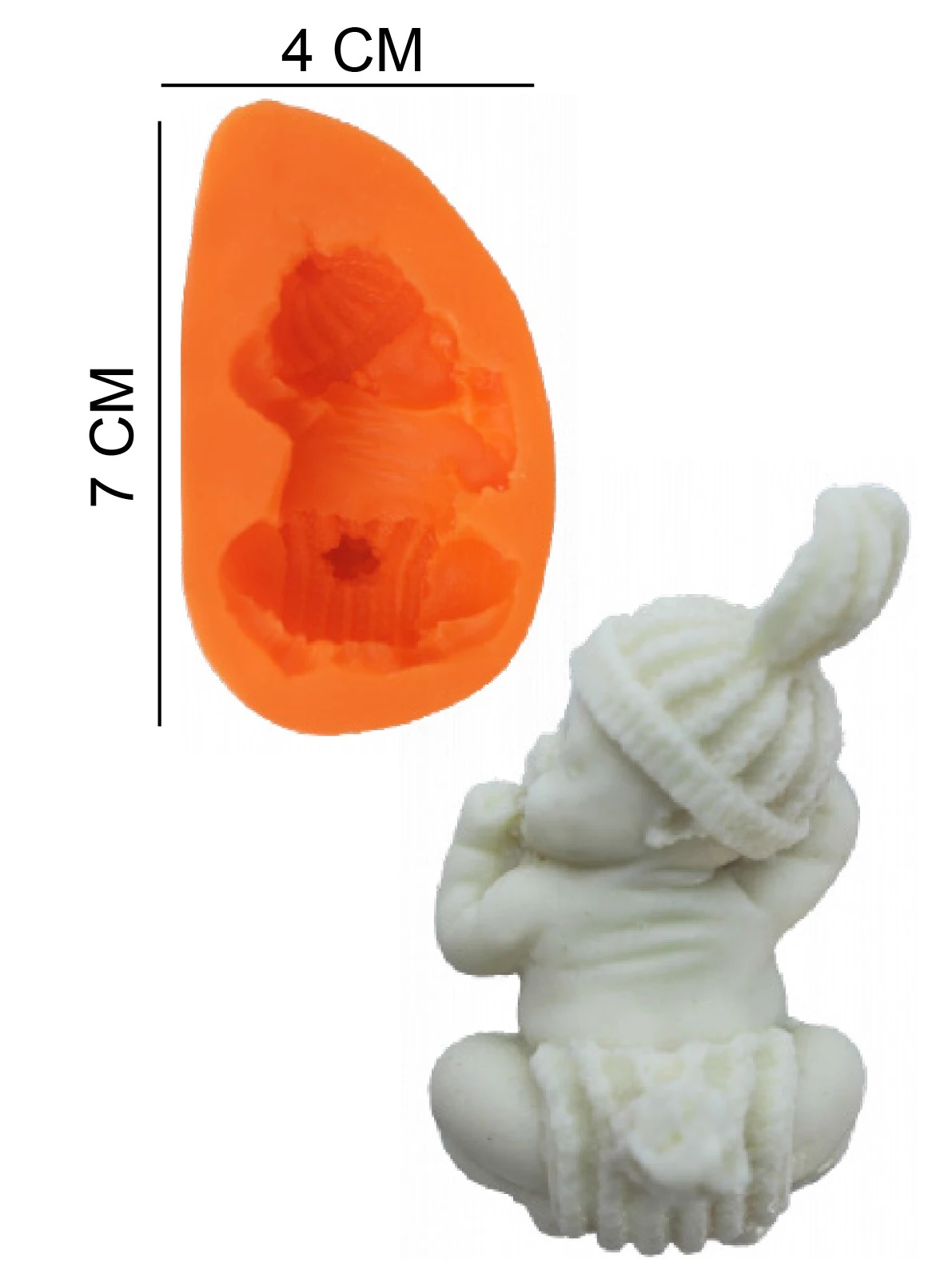 Şapkalı Uyuyan Bebek Silikon Kalıp