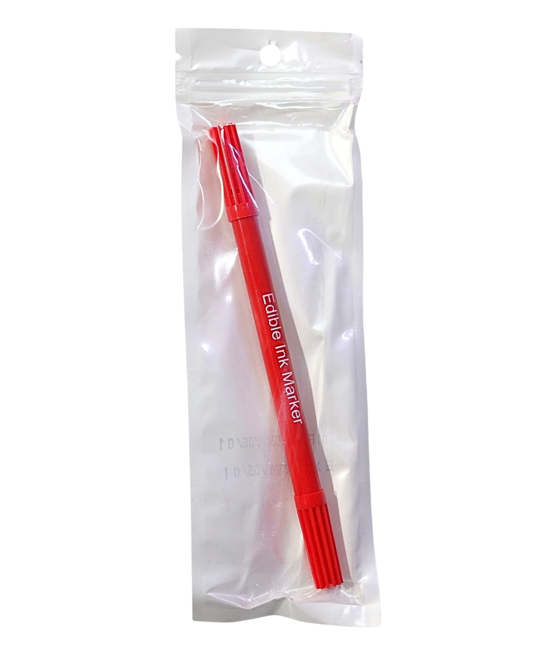 Gıda Kalemi Çift Taraflı / İnce ve Kalın Uç - Kırmızı