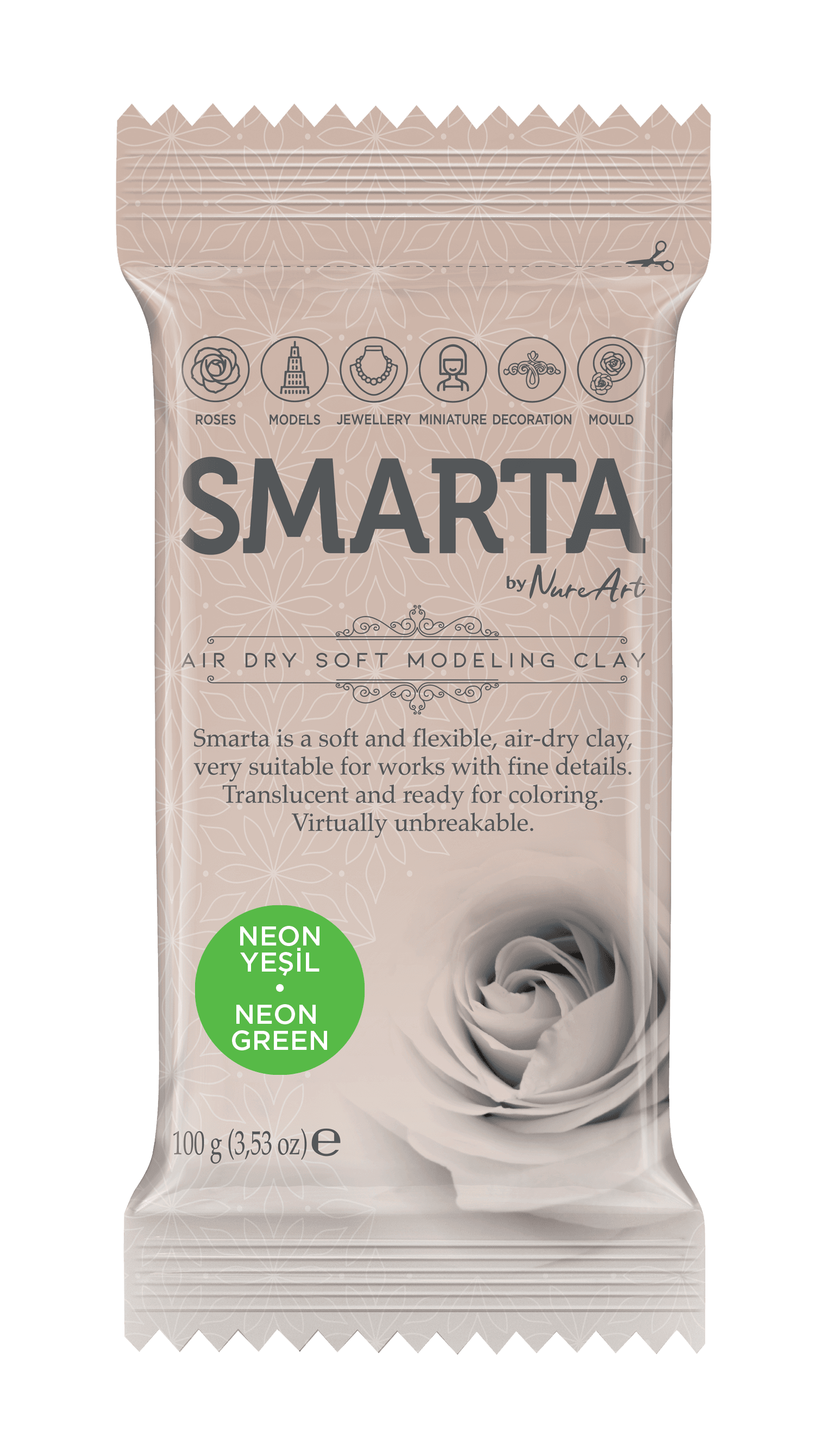 Smarta™ Modelleme Hamuru 100gr - Neon Yeşil