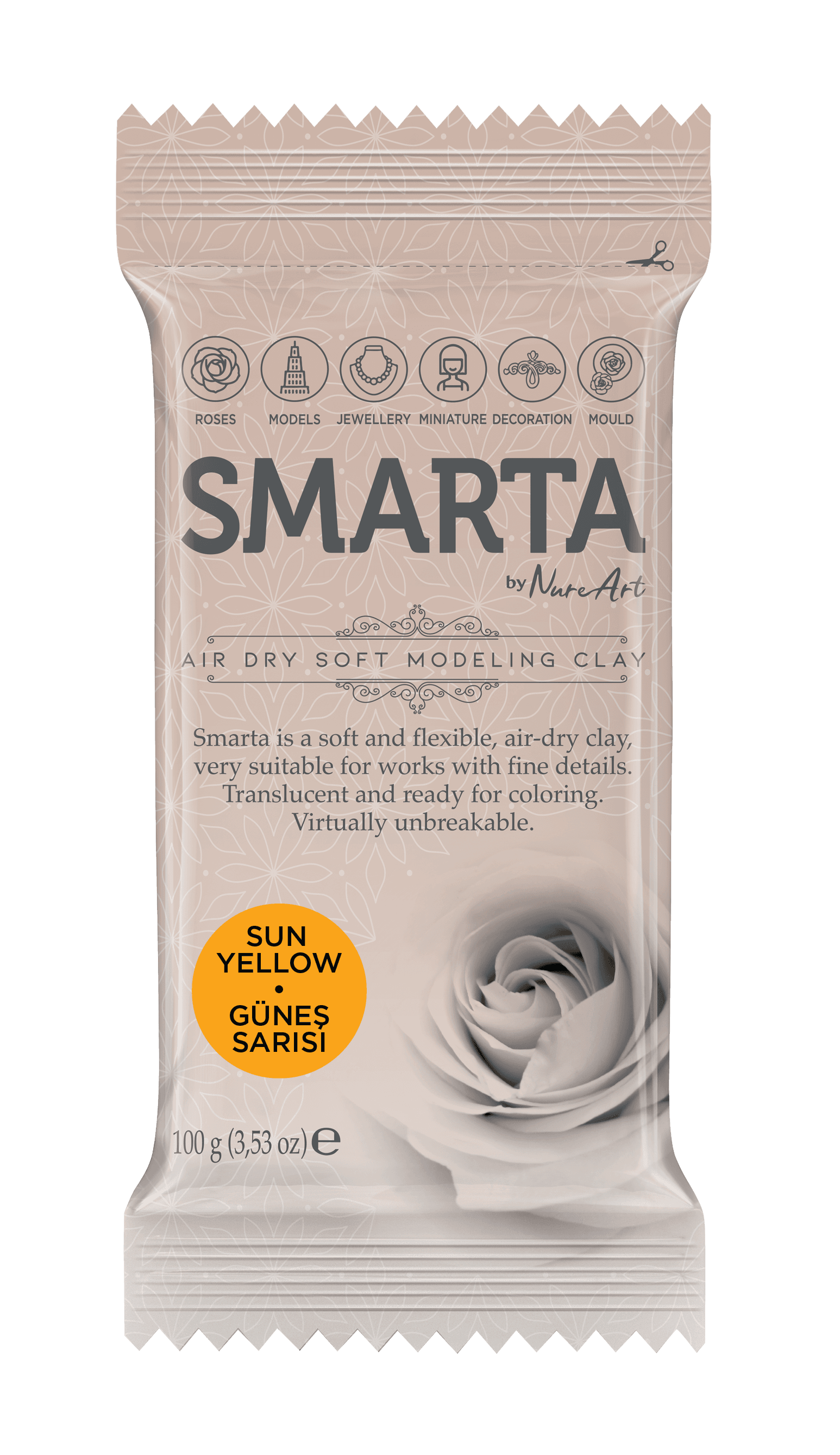 Smarta™ Modelleme Hamuru 100gr - Güneş Sarısı
