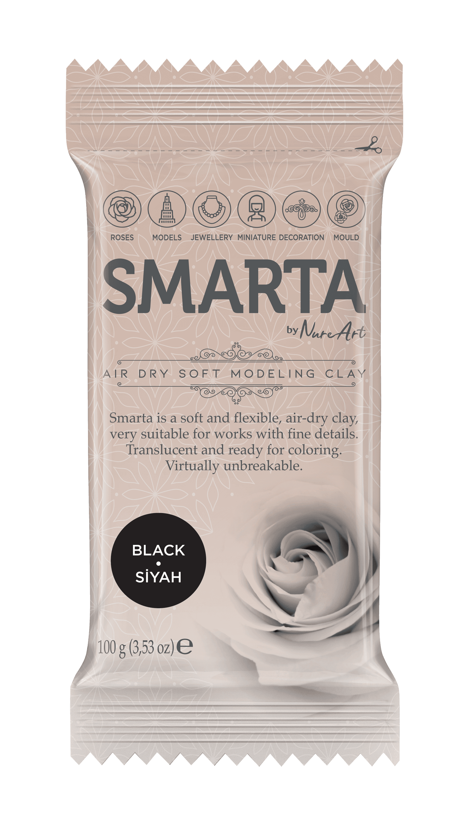Smarta™ Modelleme Hamuru 100gr - Siyah