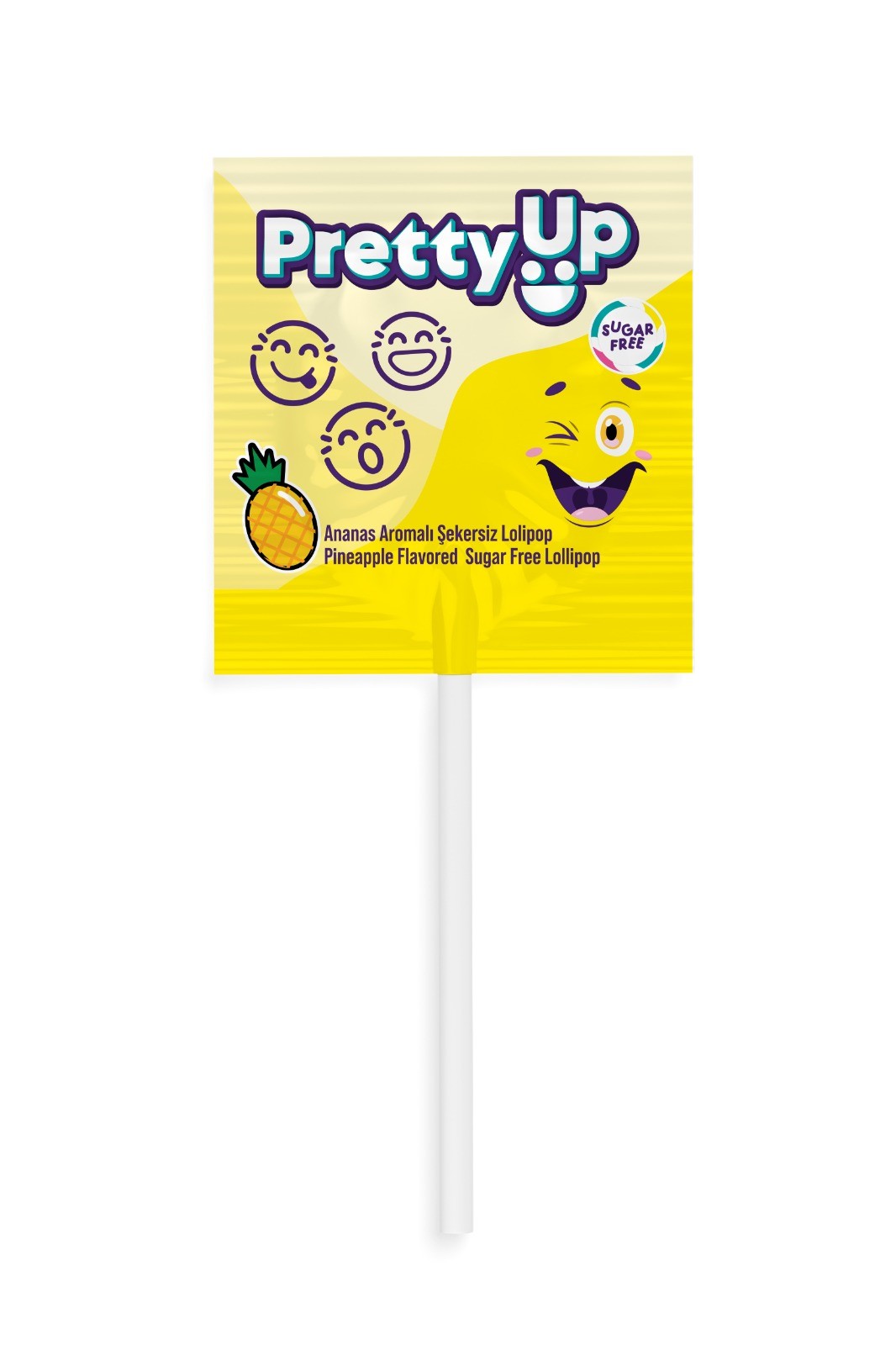 Pretty Up | Şekersiz Lolipop (Ananas, çilek, mavi ahududu aromaları) 5.5gx10 adet