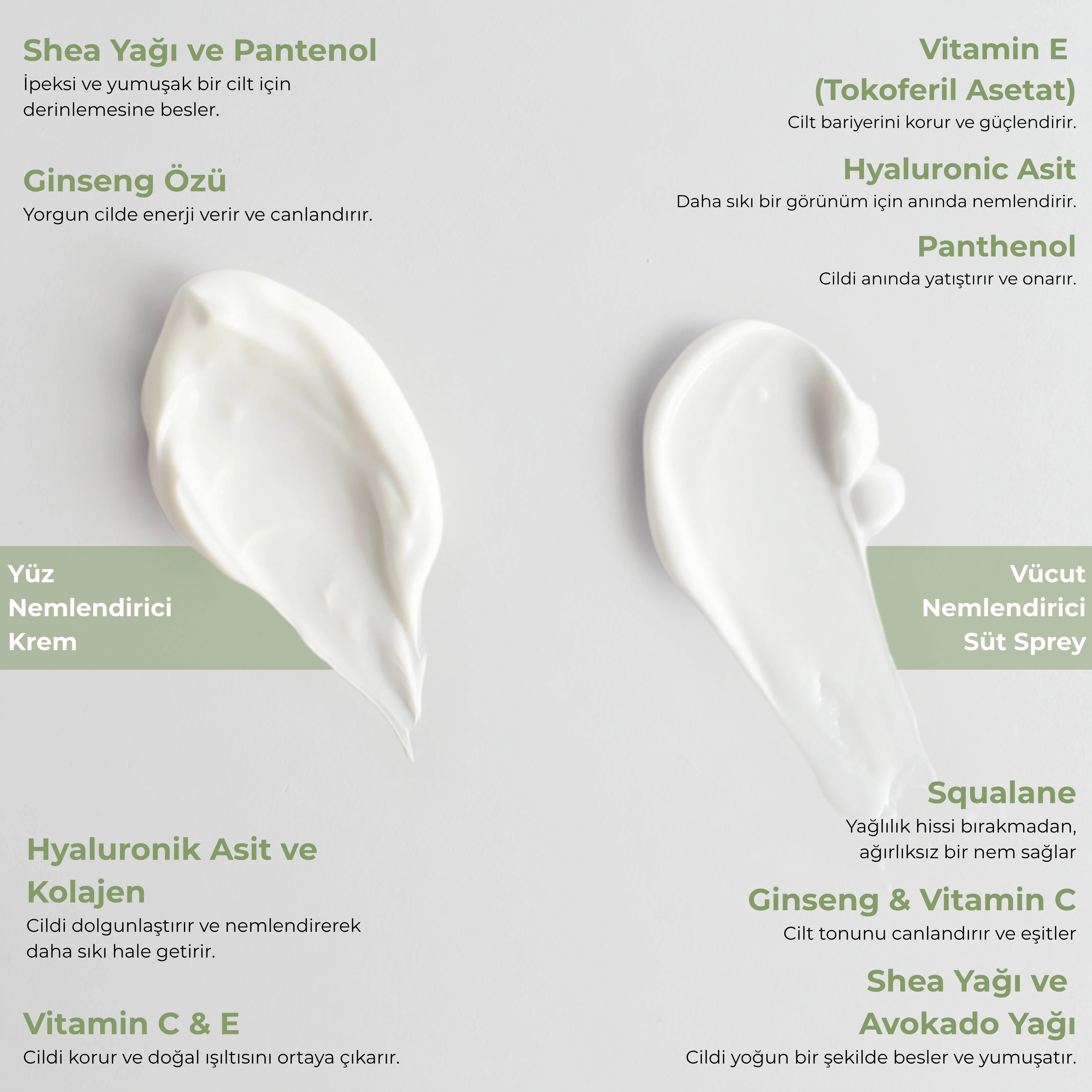 Cilt Bariyeri Güçlendirici Nem Seti | Nemlendirici Yüz Kremi + Vücut Nemlendirici Süt Sprey