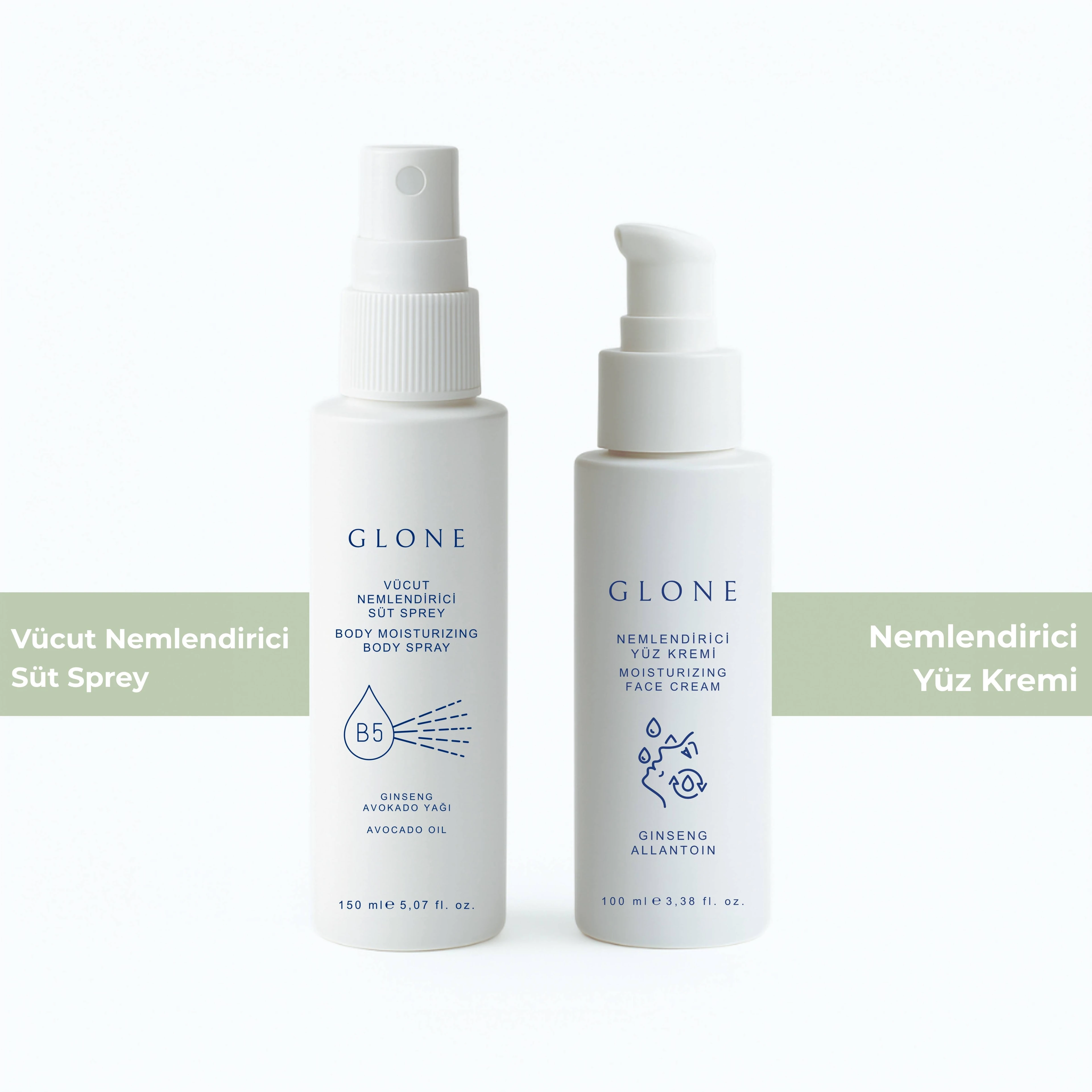 Cilt Bariyeri Güçlendirici Nem Seti | Nemlendirici Yüz Kremi + Vücut Nemlendirici Süt Sprey