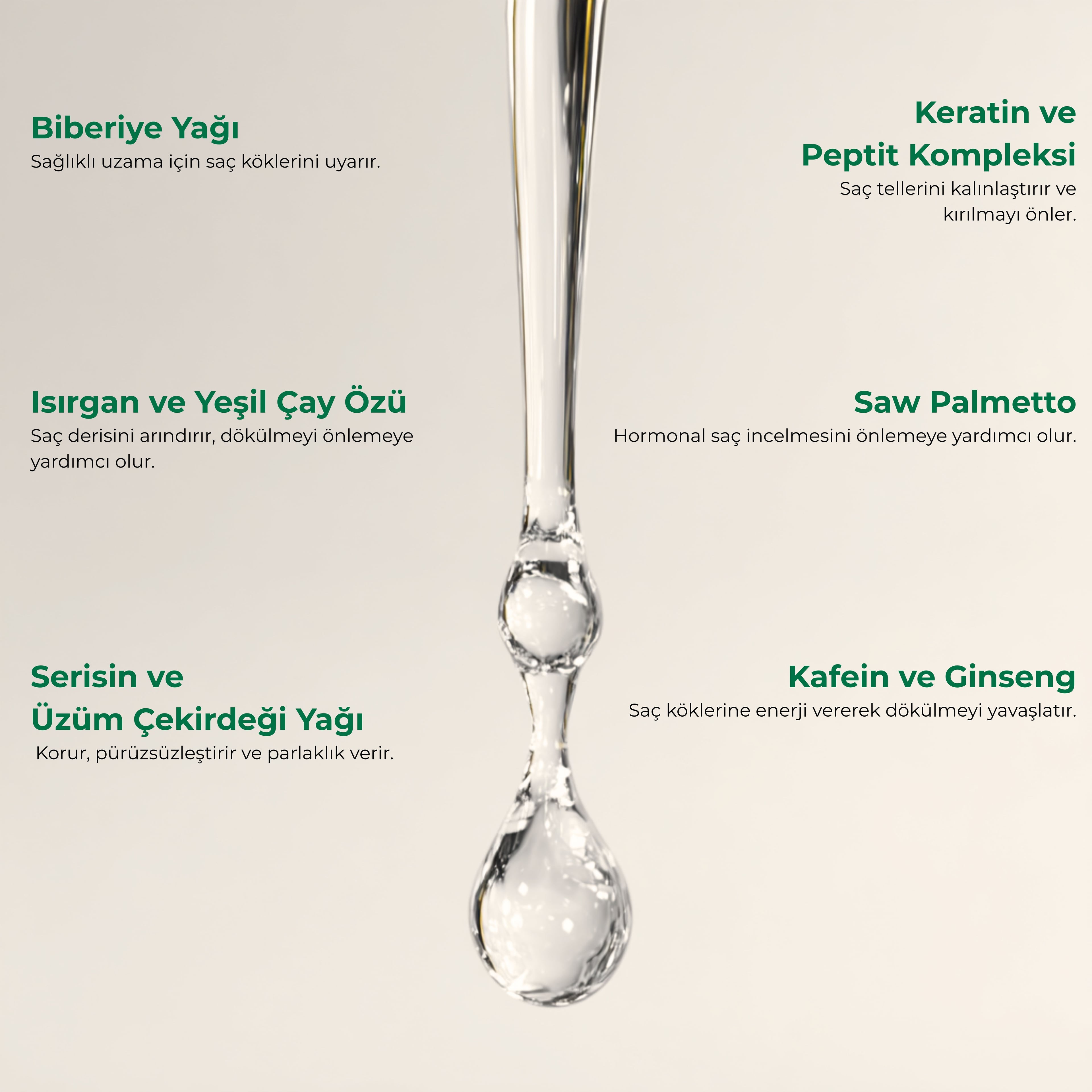 GLONE Biberiye Saç Toniği 150ml | Biberiye Yağı, Keratin & Kafein İçeren Saç Dökülmesi Karşıtı Tonik | Ginseng ve Cüce Palmiye ile Saç Uzatma & Güçlendirme