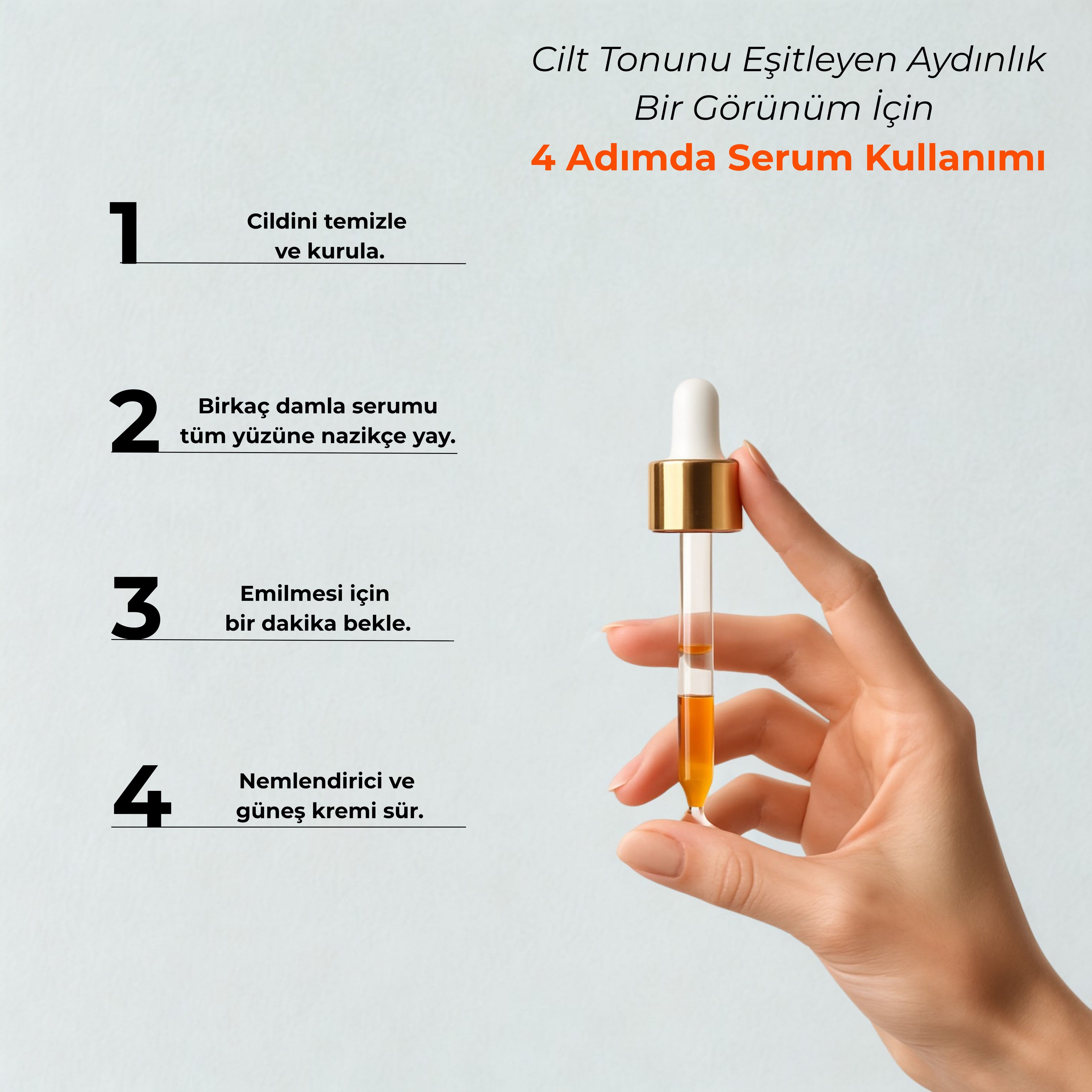 GLONE Vitamin C Aydınlatıcı Serum 30ml | Ethyl Ascorbic Acid, Hyaluronik Asit & Centella İçeren Cilt Aydınlatıcı Serum | Leke Karşıtı & Antioksidan Koruma