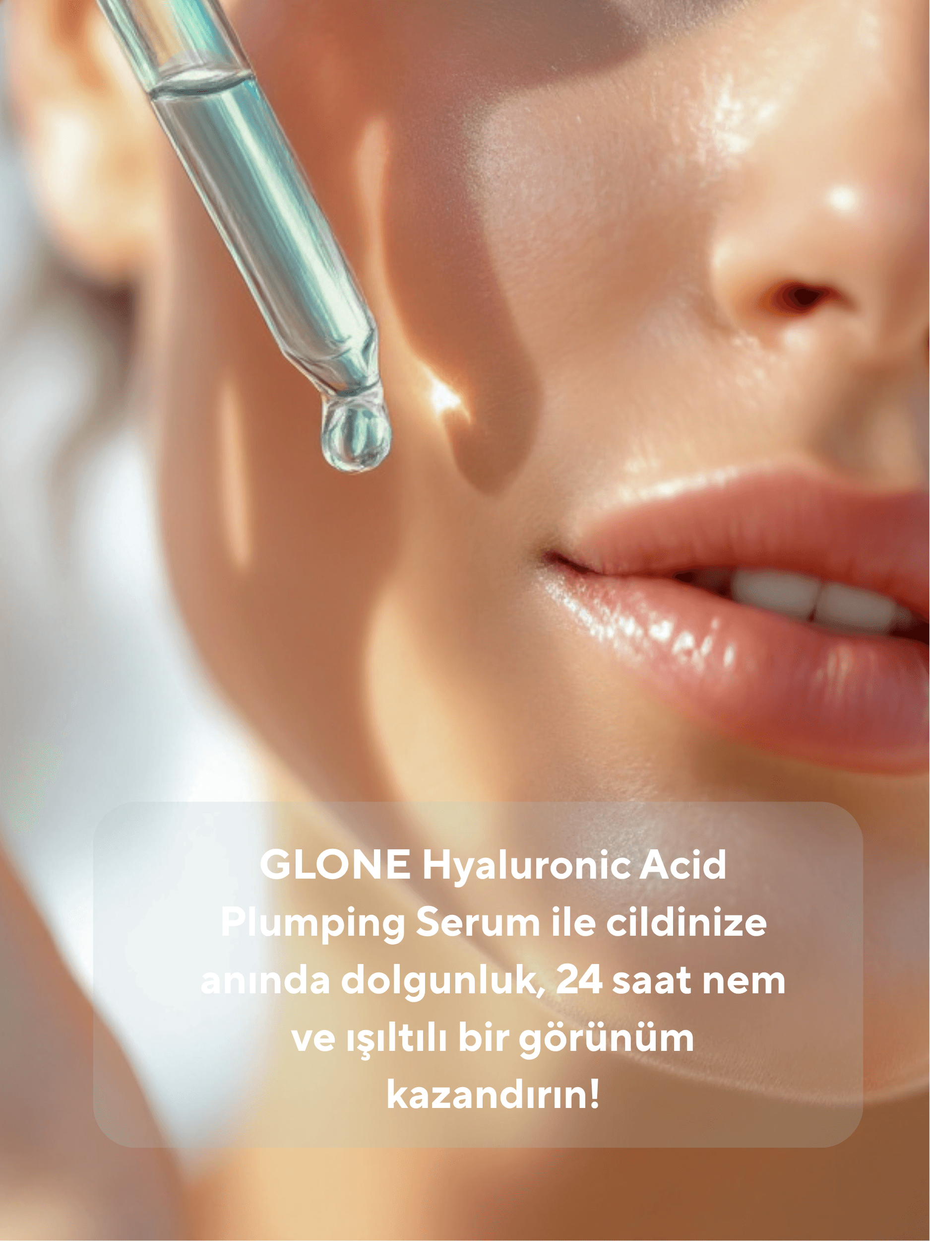 GLONE Hyaluronik Asit Dolgunlaştırıcı Serum 30ml | Collagen, Niacinamide & Panthenol İçeren Yoğun Nem ve Dolgunluk Serumu | Cilt Sıkılaştırma ve Işıltı