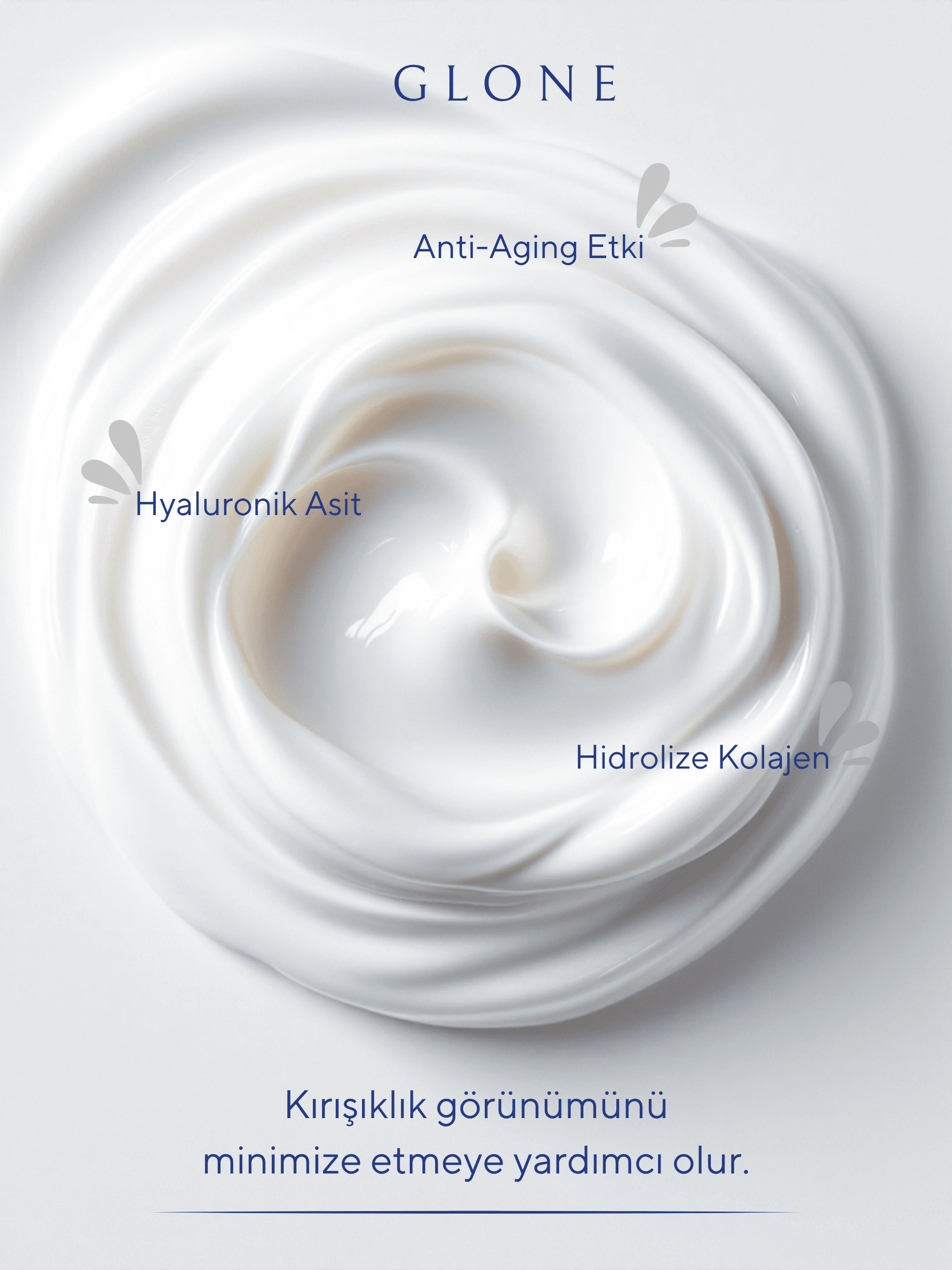 GLONE Nemlendirici Yüz Kremi 100ml | Ginseng, Allantoin & Hyaluronik Asit İçeren Yoğun Nemlendirici | Tüm Cilt Tipleri İçin Onarıcı Bakım