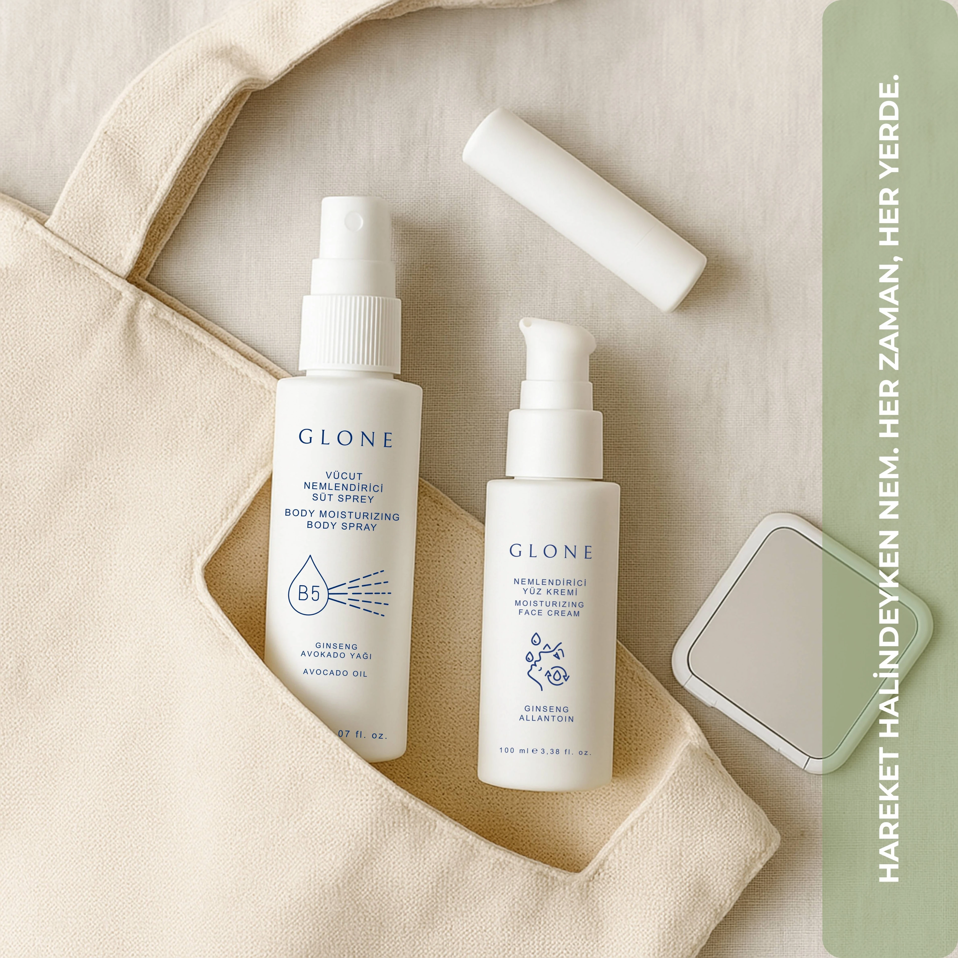 Cilt Bariyeri Güçlendirici Nem Seti | Nemlendirici Yüz Kremi + Vücut Nemlendirici Süt Sprey