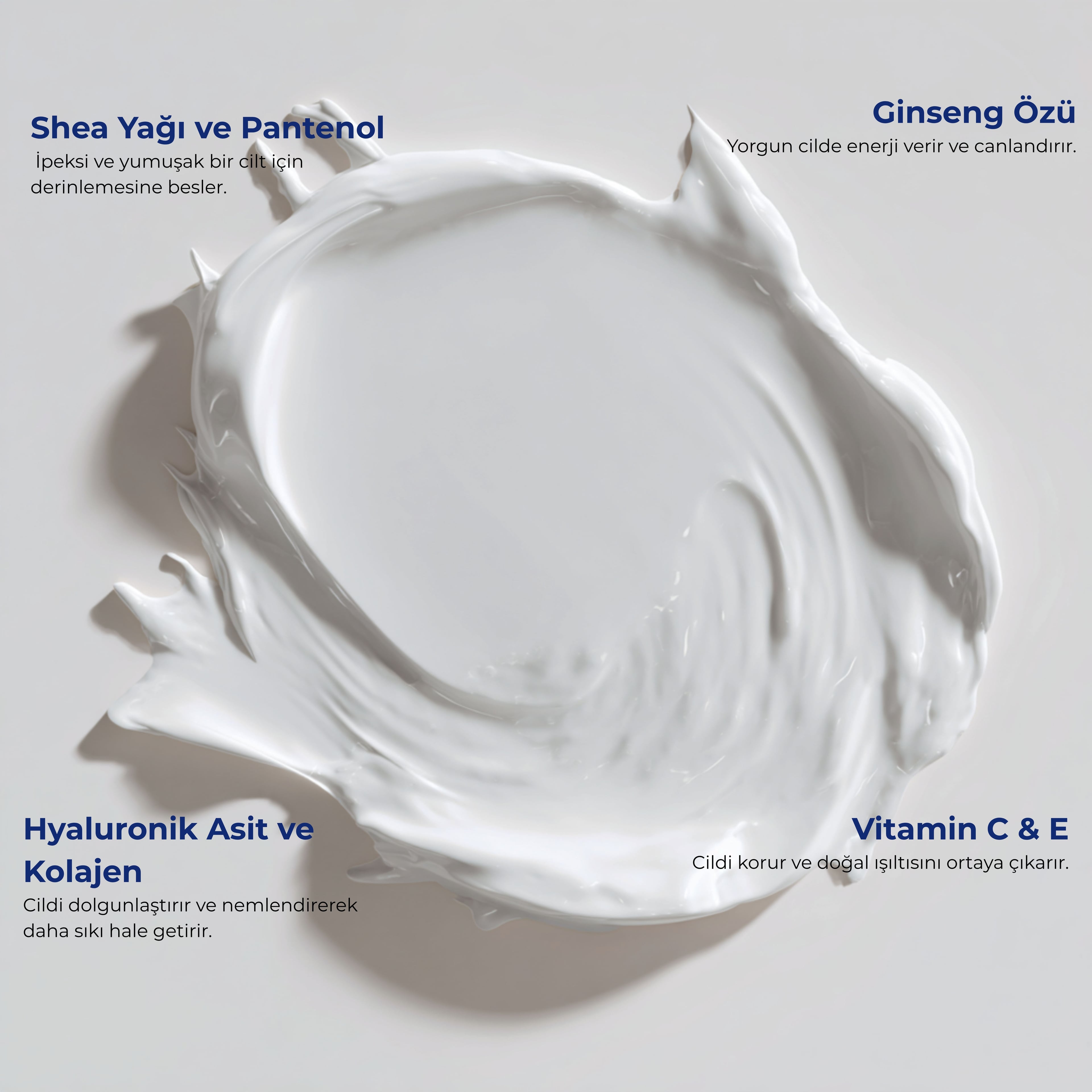 GLONE Nemlendirici Yüz Kremi 100ml | Ginseng, Allantoin & Hyaluronik Asit İçeren Yoğun Nemlendirici | Tüm Cilt Tipleri İçin Onarıcı Bakım