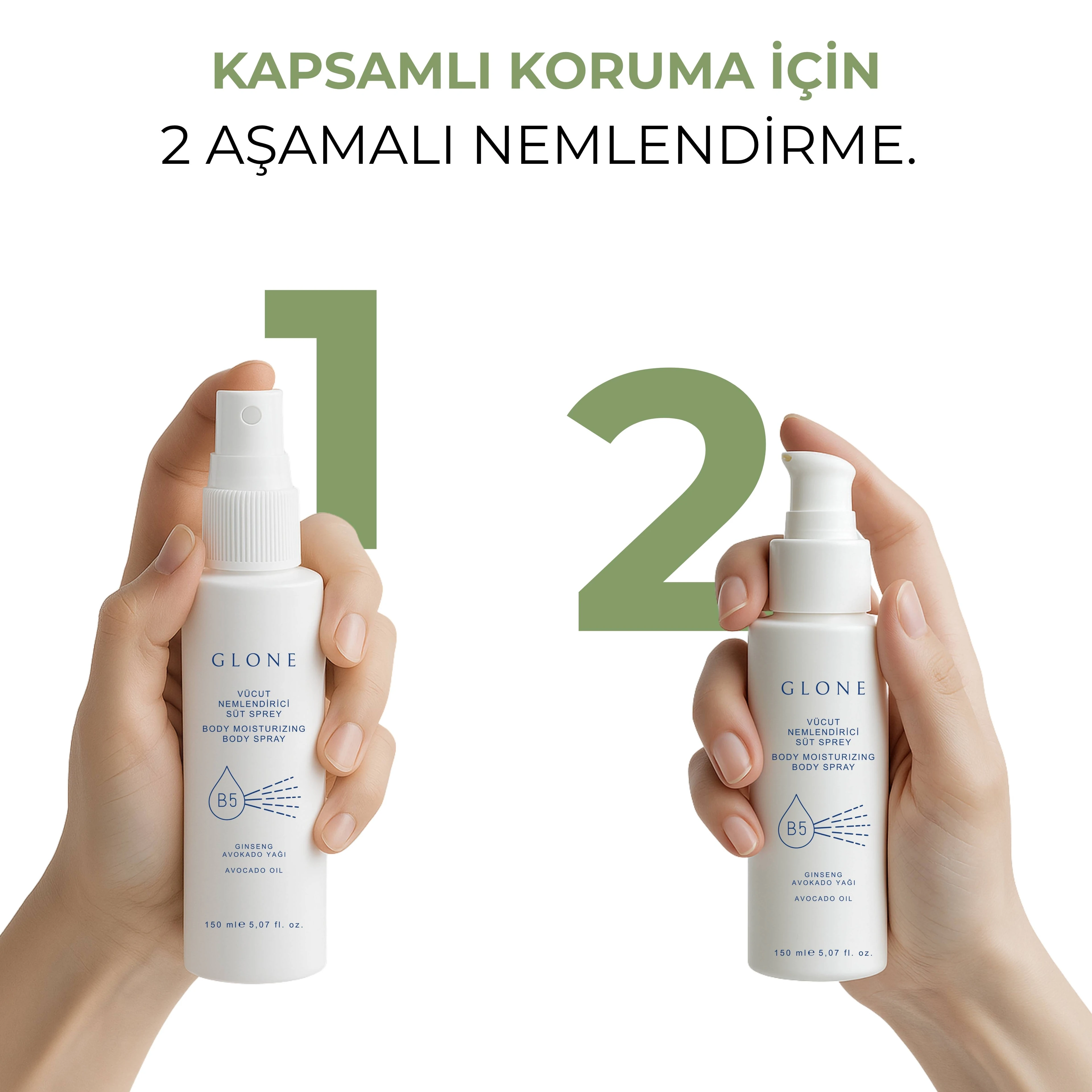 Cilt Bariyeri Güçlendirici Nem Seti | Nemlendirici Yüz Kremi + Vücut Nemlendirici Süt Sprey