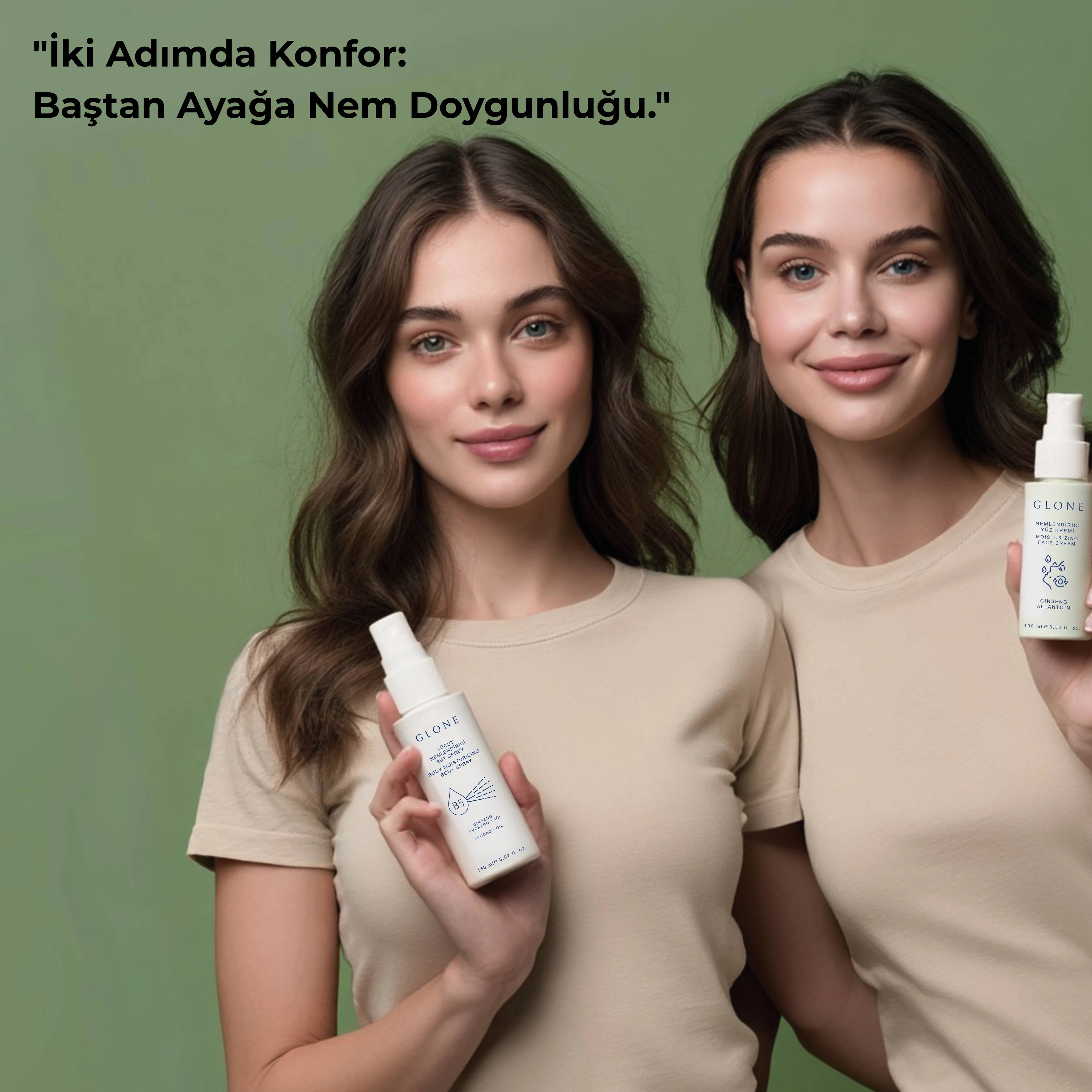 Cilt Bariyeri Güçlendirici Nem Seti | Nemlendirici Yüz Kremi + Vücut Nemlendirici Süt Sprey