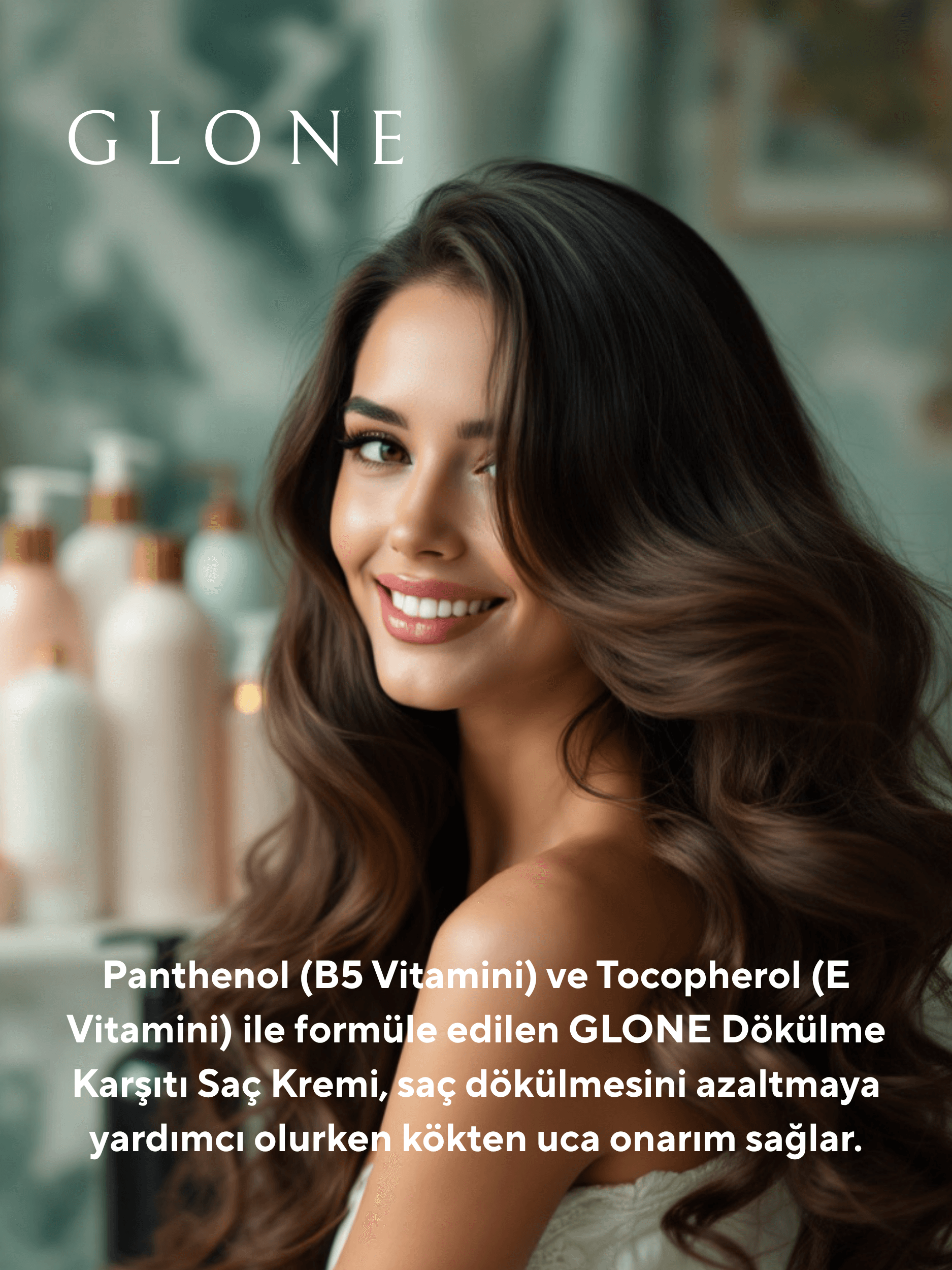 GLONE Dökülme Karşıtı Saç Kremi | Panthenol, Tocopherol & Behentrimonium Chloride İçerik - Saç Dökülmesini Önleyici, Yoğun Nemlendirme ve Onarıcı Bakım 200 ml