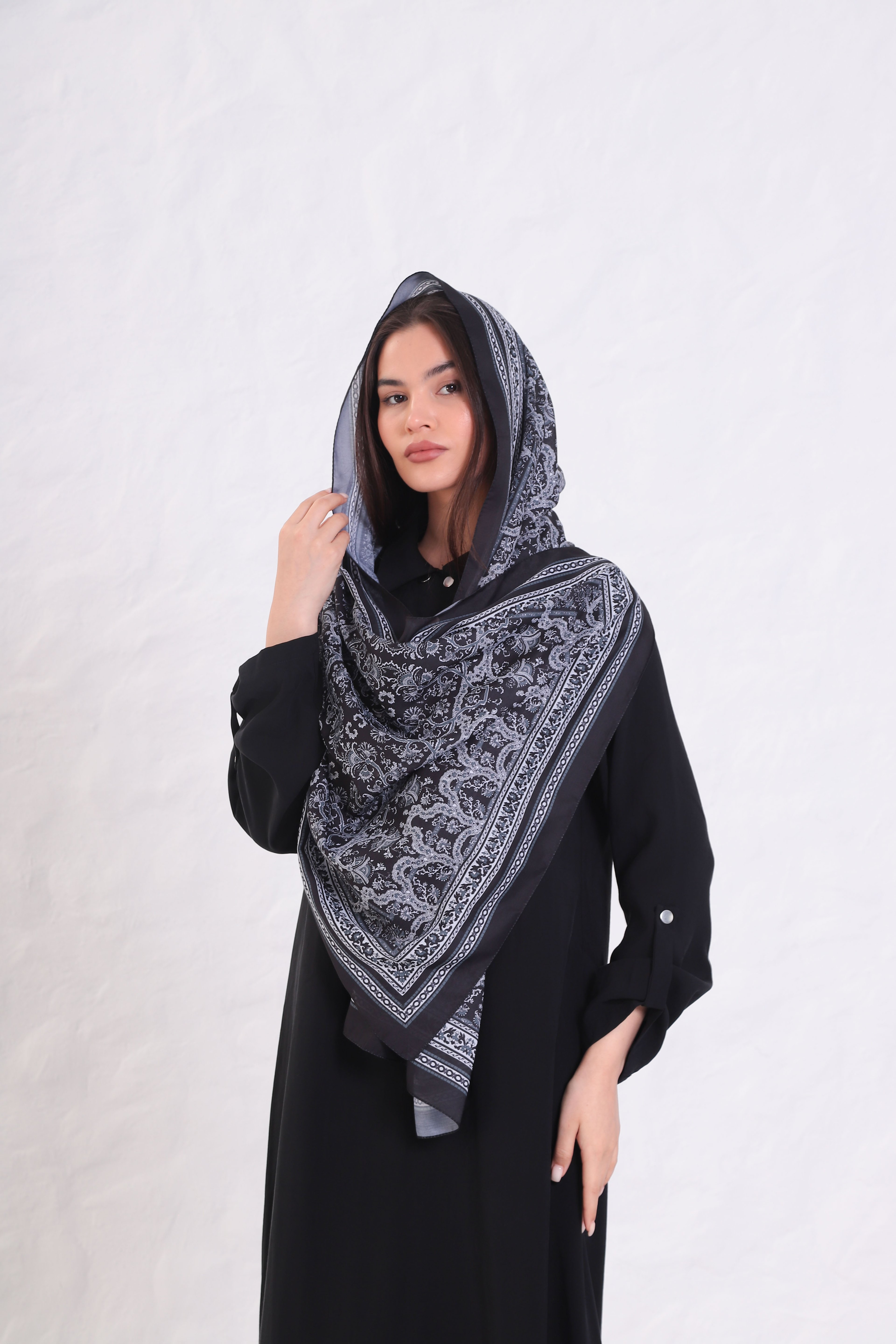 Etro Desen Şal - Siyah