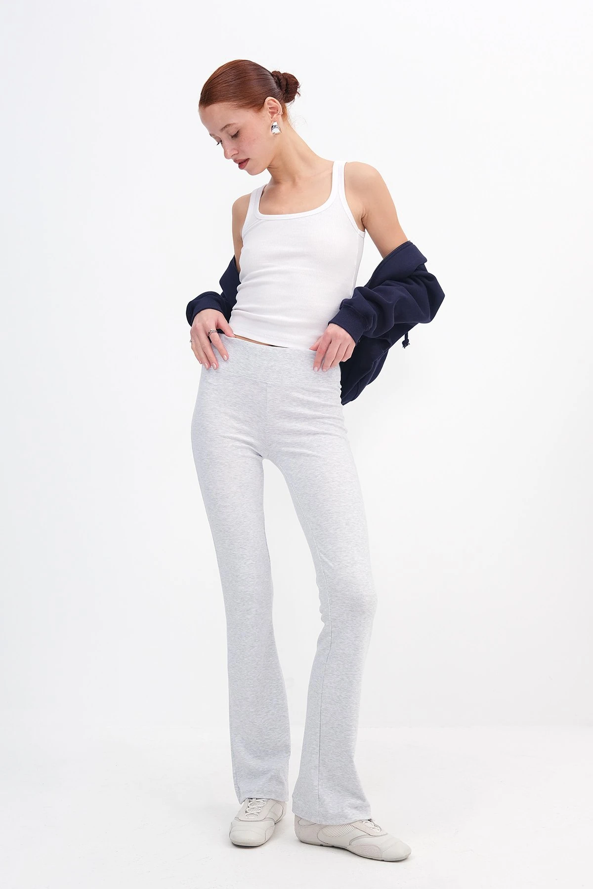 Geniş Bel Bantlı Modal Tayt 