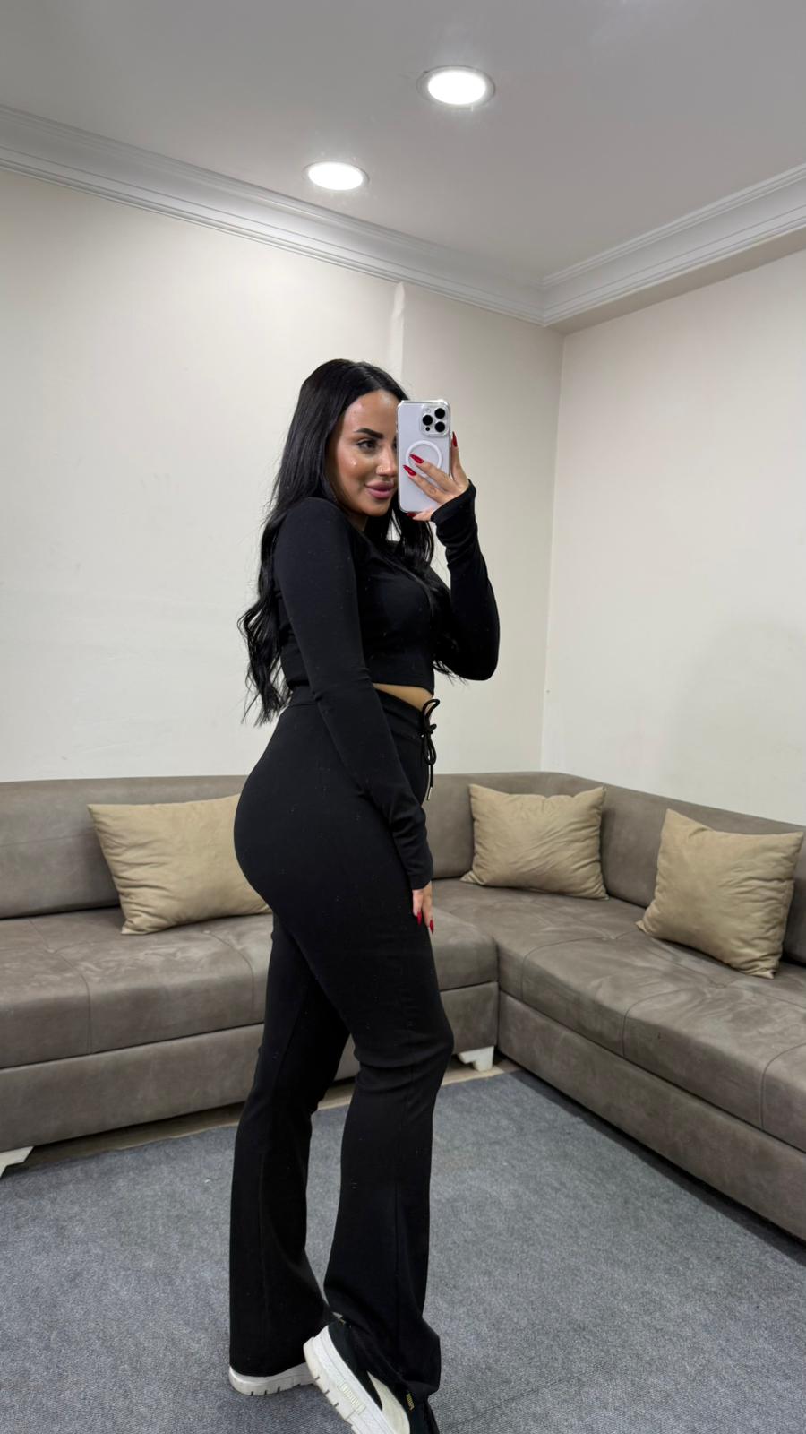 Bershk Model Tayt Takım  - siyah