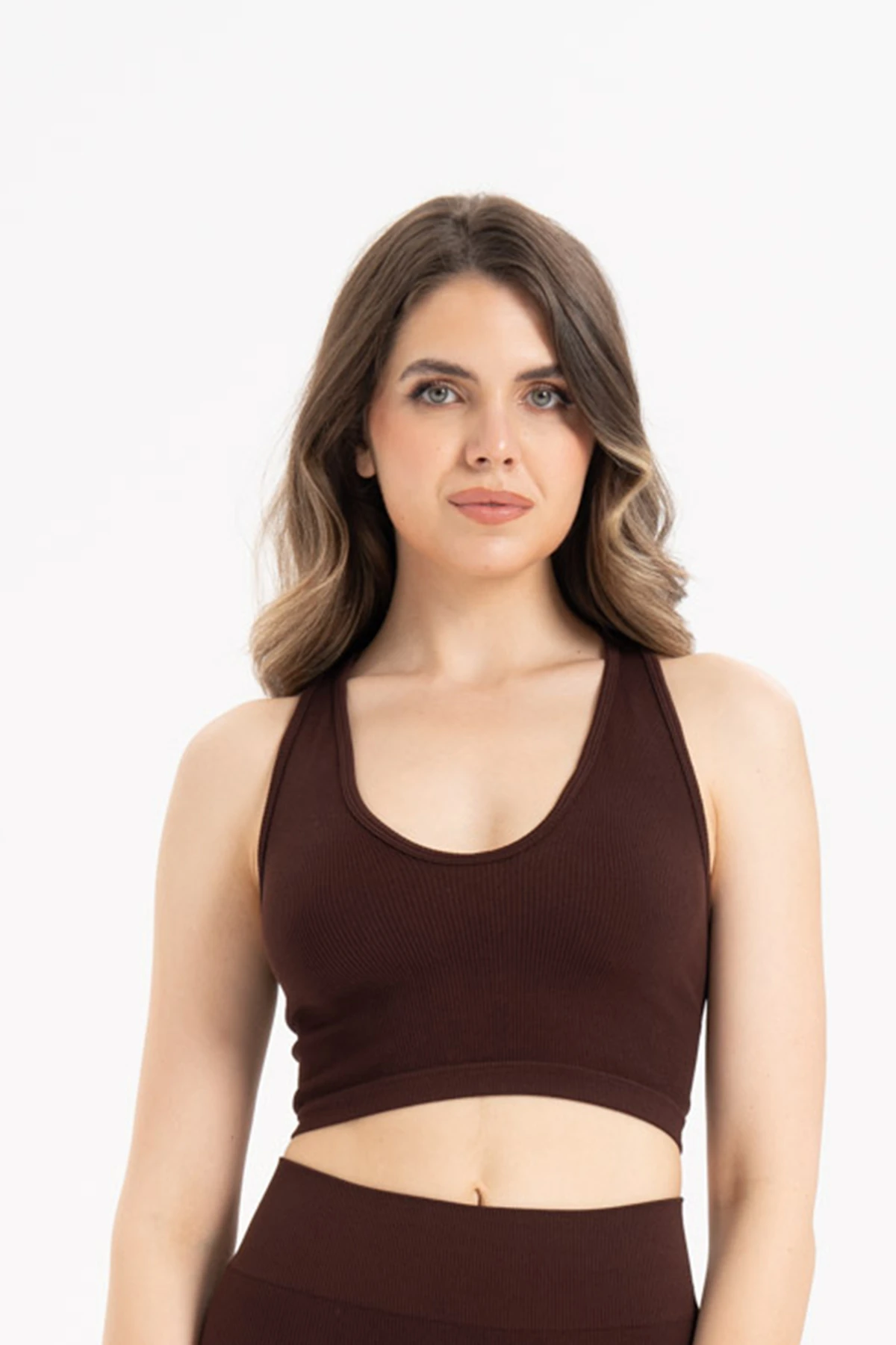 Dikişsiz Fitilli Rambo Atlet - kahverengi