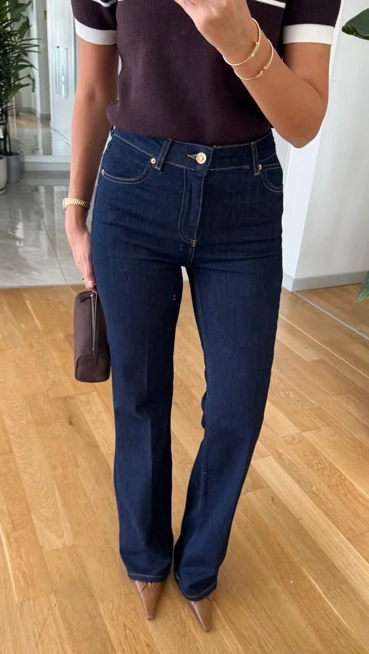 Orjinal Marka Kadın Isla Flare Jean - lacivert