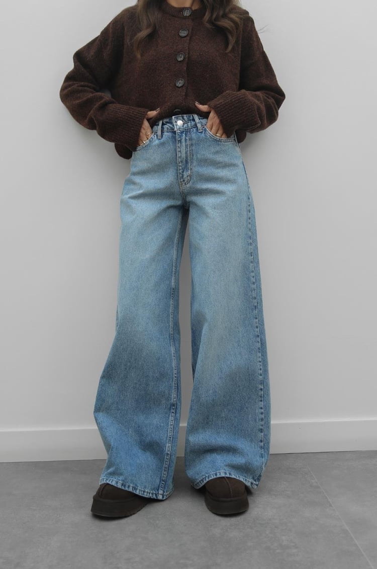 Kadın Mavi Mona Wide Leg Jean - açık mavi