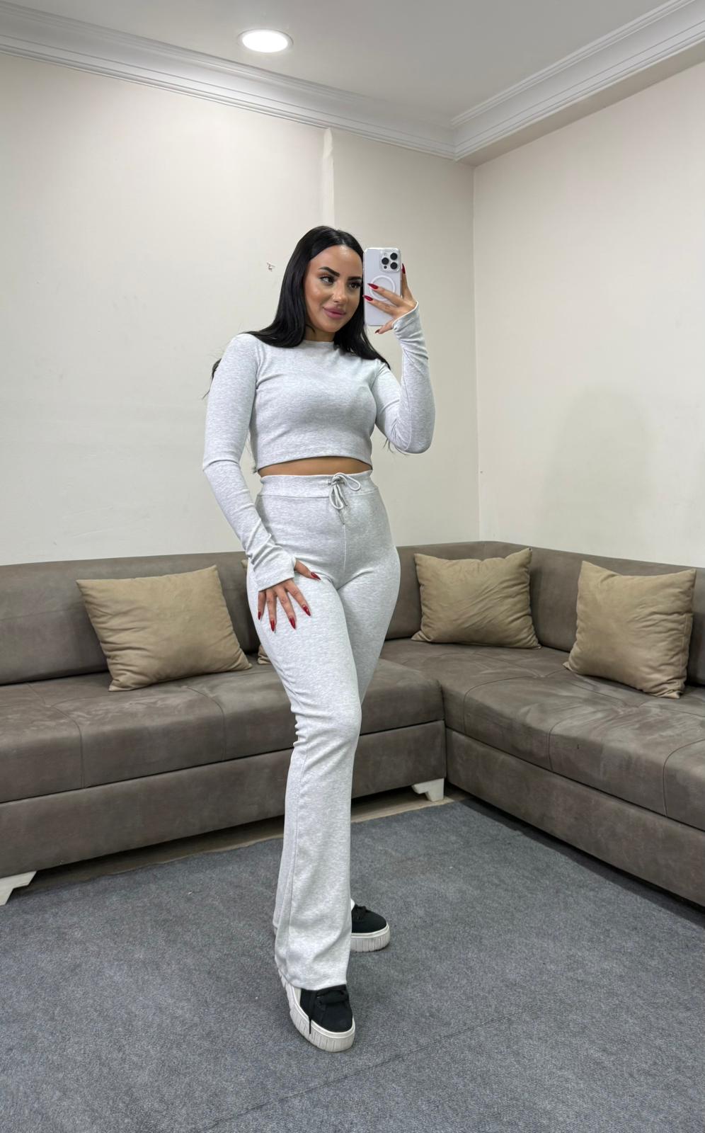 Bershk Model Tayt Takım  - gri