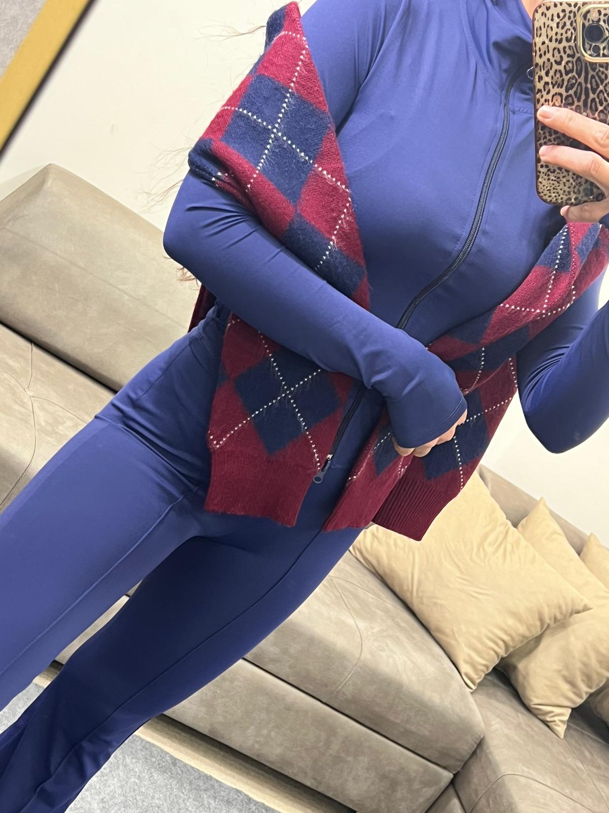 Kadın Sandy Kumaş Taytlı Fermuarlı Sweatshirt Takım