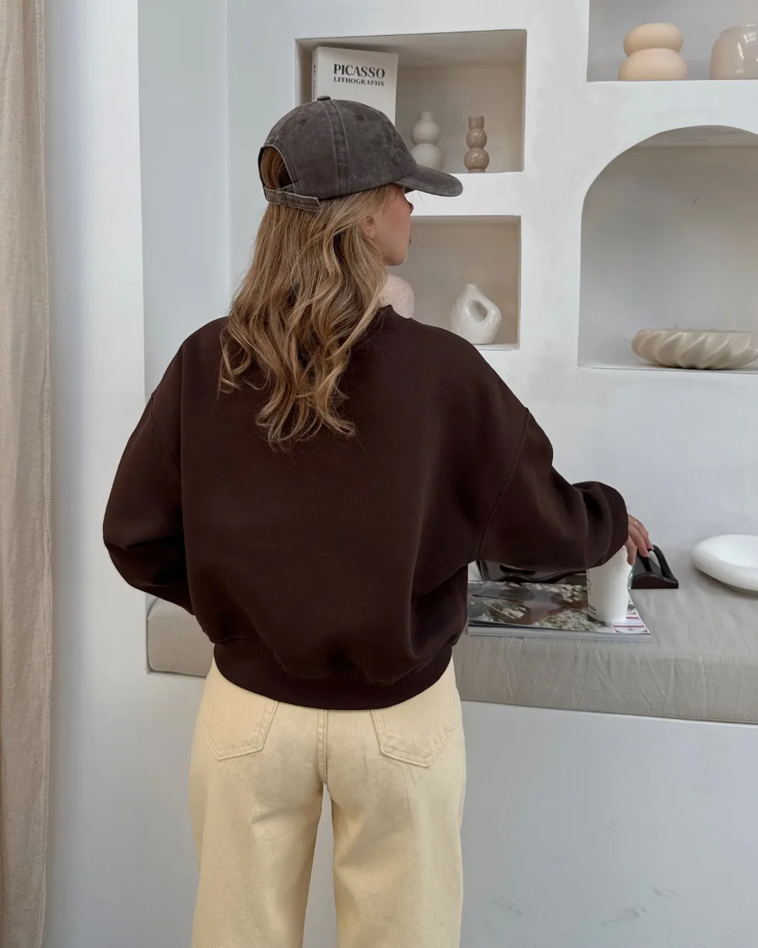 Bisiklet Yaka Basic Oversize Sweatshirt