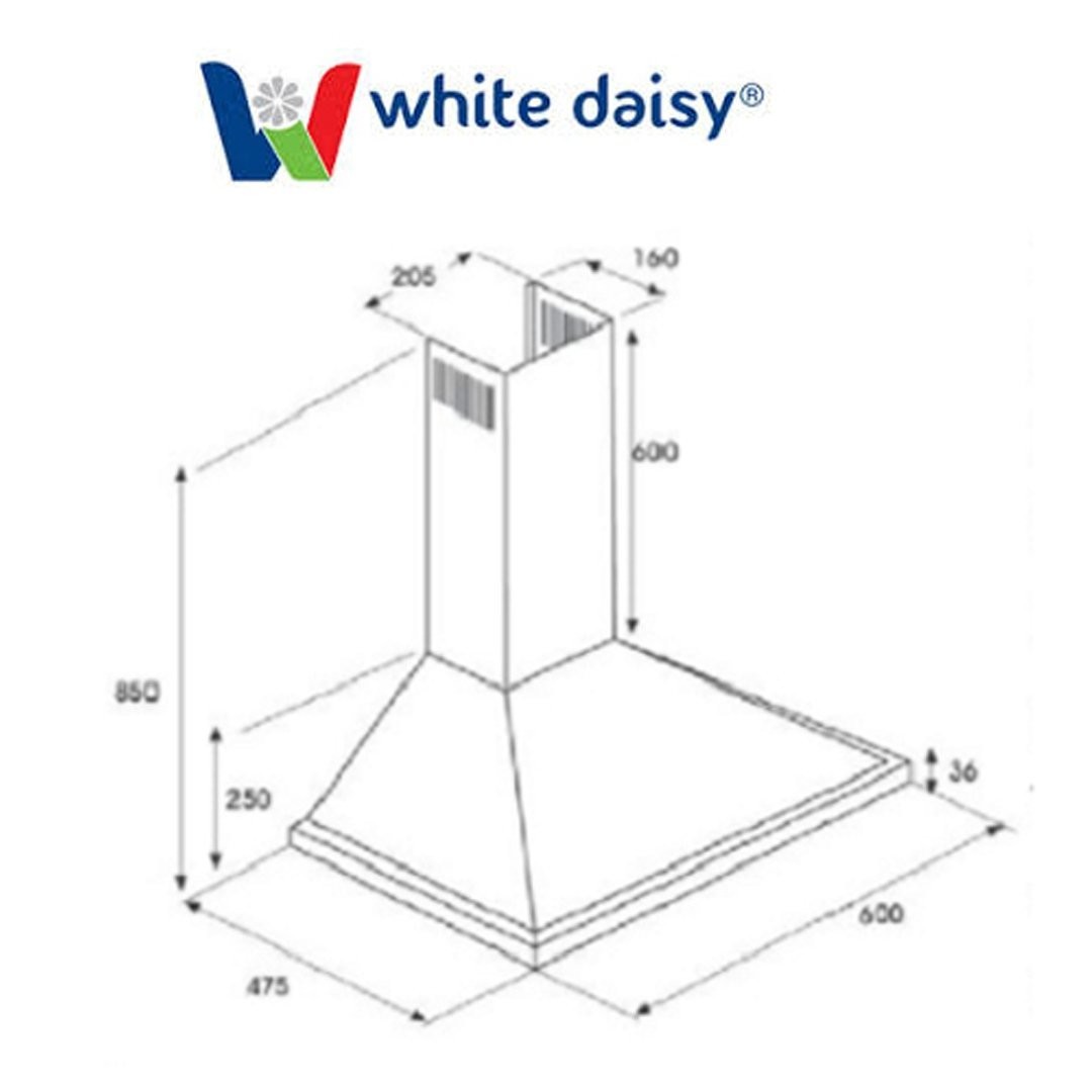 White Daisy İnox Gusto Davlumbaz