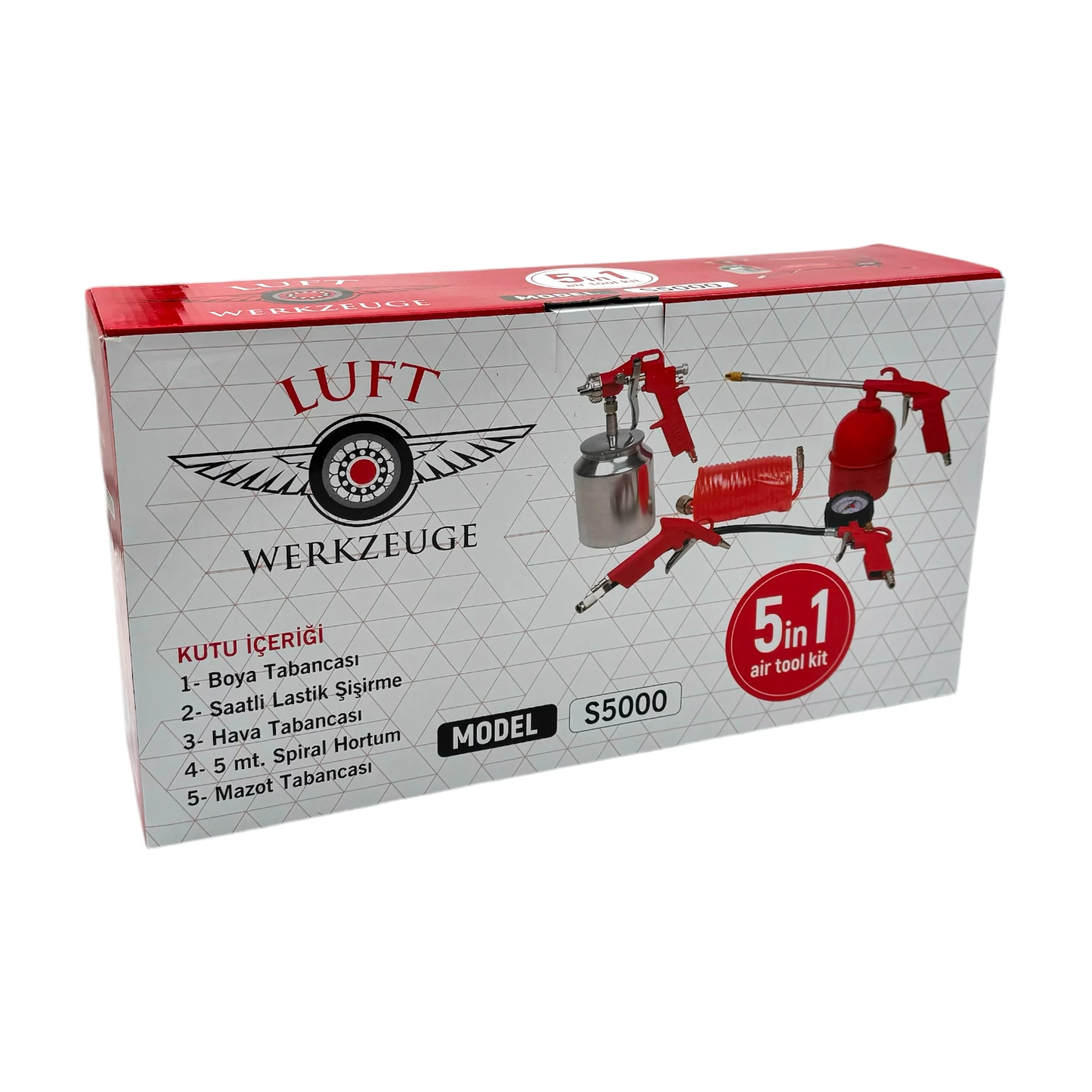 Luft Havalı Alet Seti 5'li