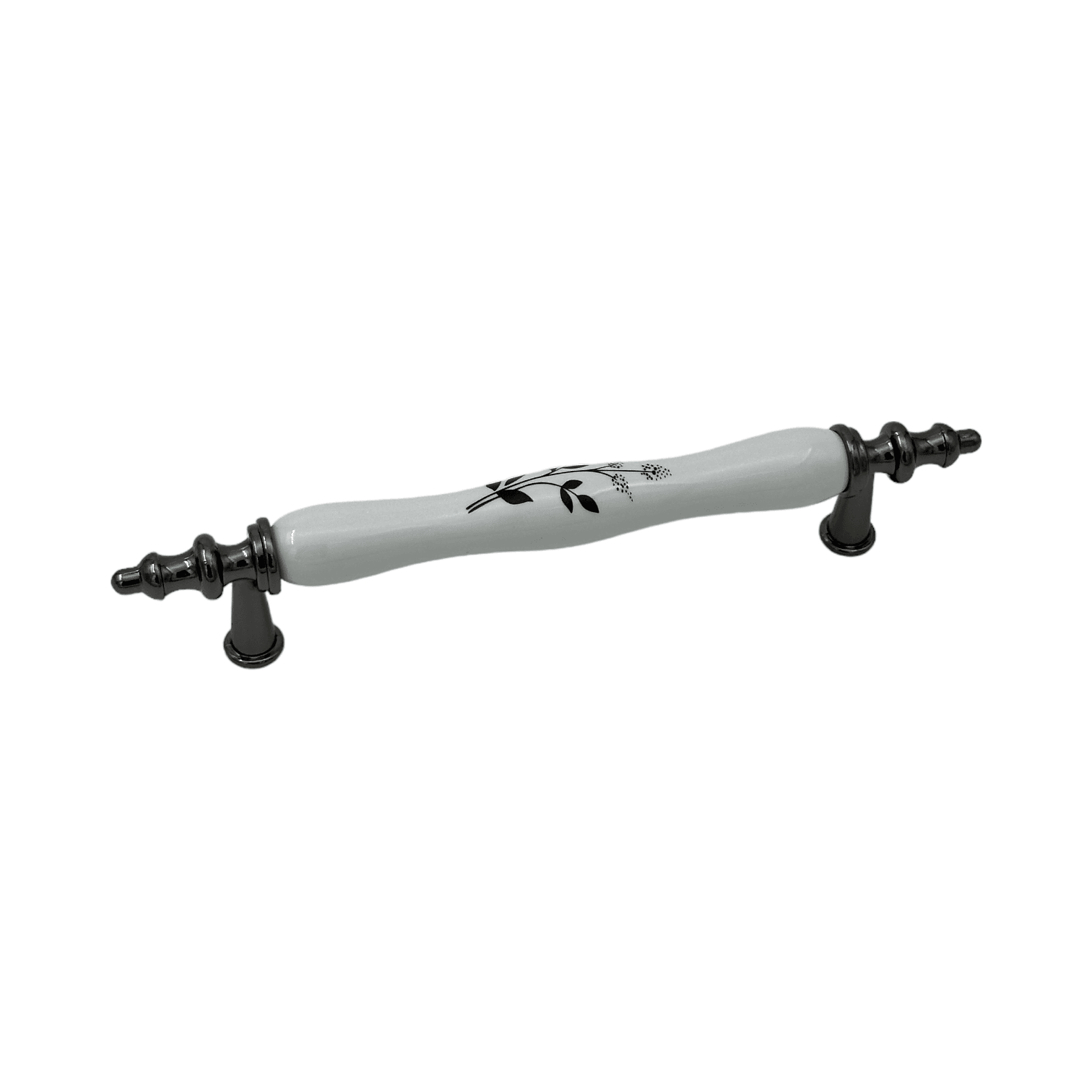 Asil Porselen Füme İğne Ayak Zeytindalı Kulp 128mm