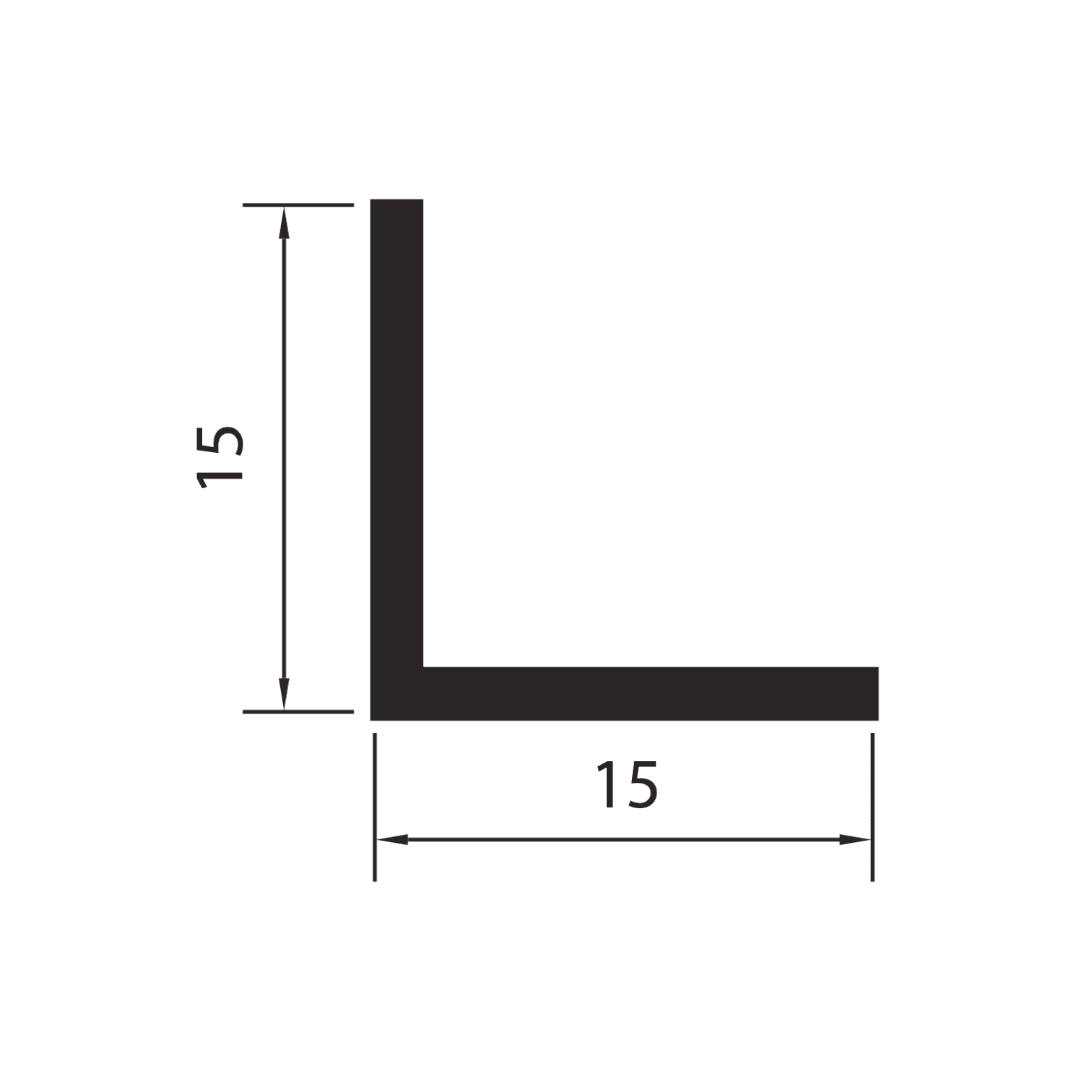 Alm 15x15 L Köşe Profili 3m