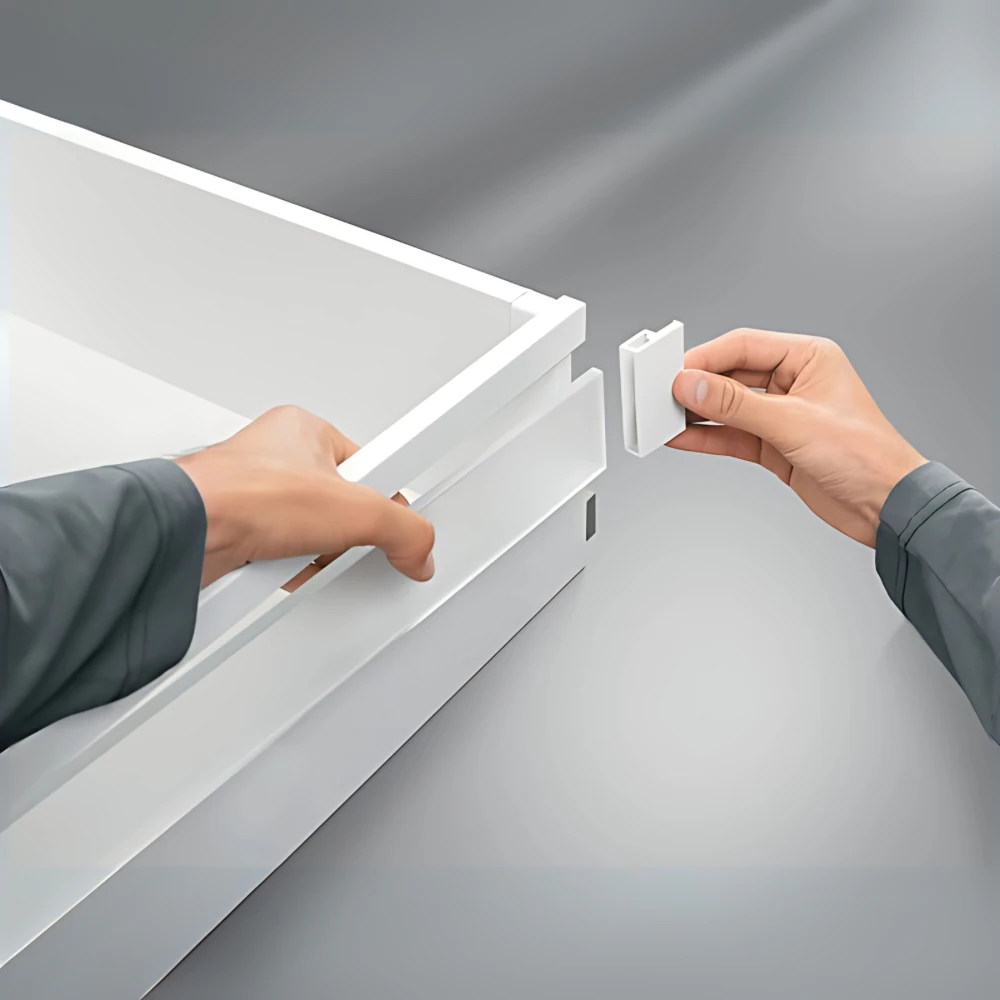 Blum Antoro Gri Çekmece Rayı Tek Bordürlü Yüksek