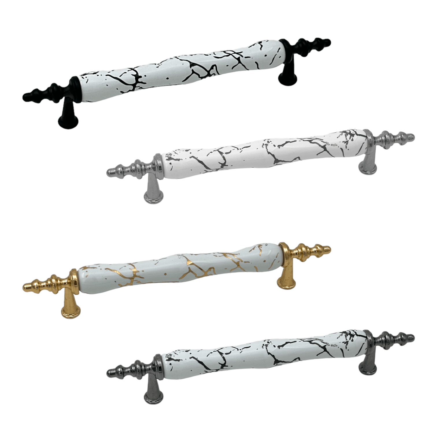 Eraks Porselen Zirve Ayak Mermer Kulp 128mm