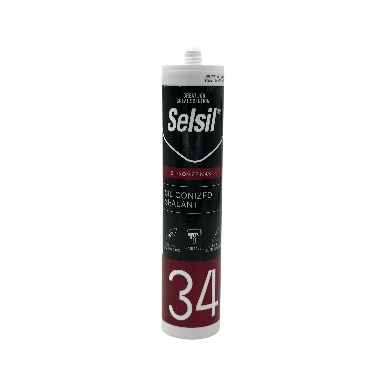 Selsil Silikonize Beyaz Mastik 450gr